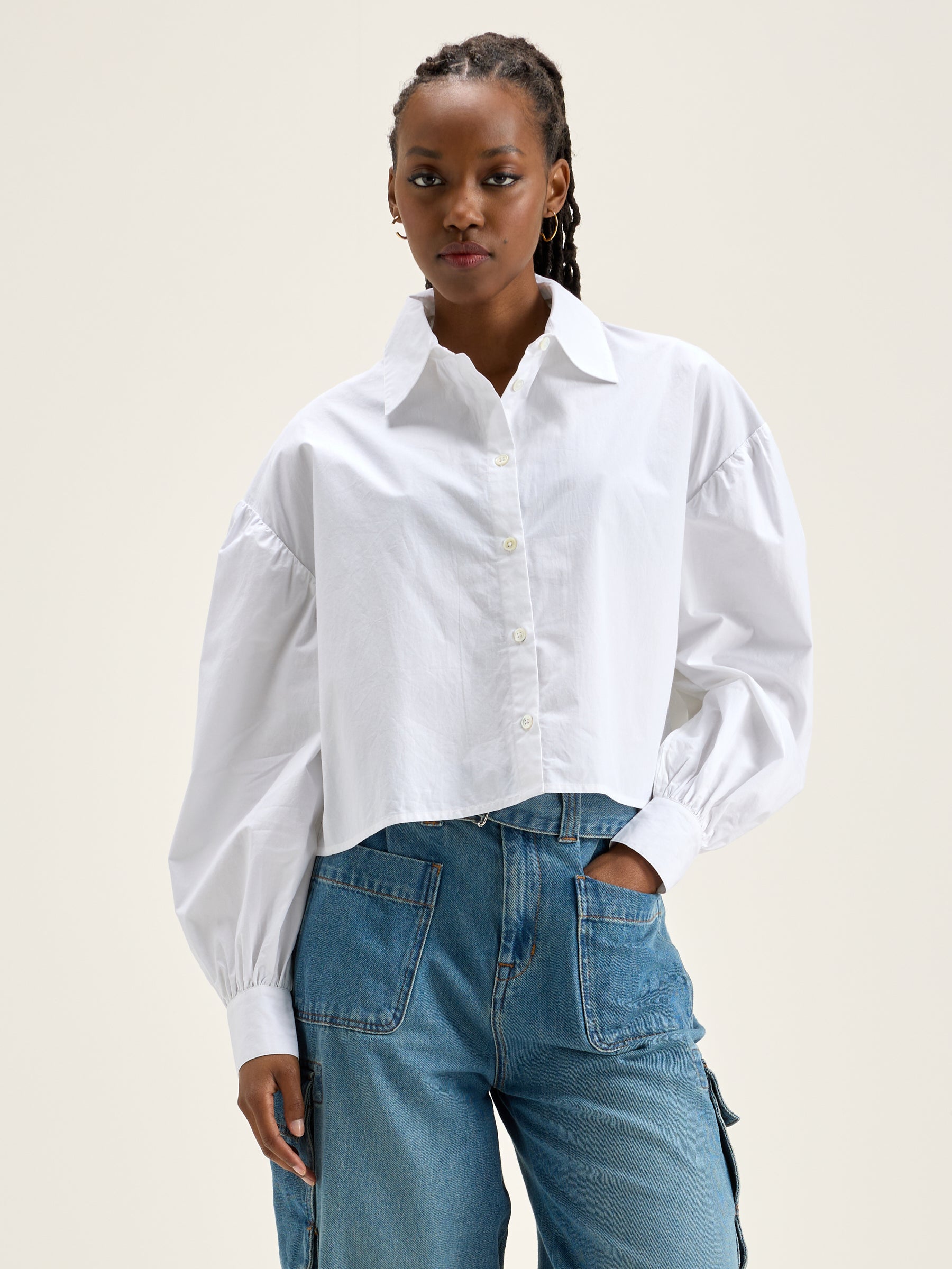 Kinga poplin shirt (242 / W / WHITE)