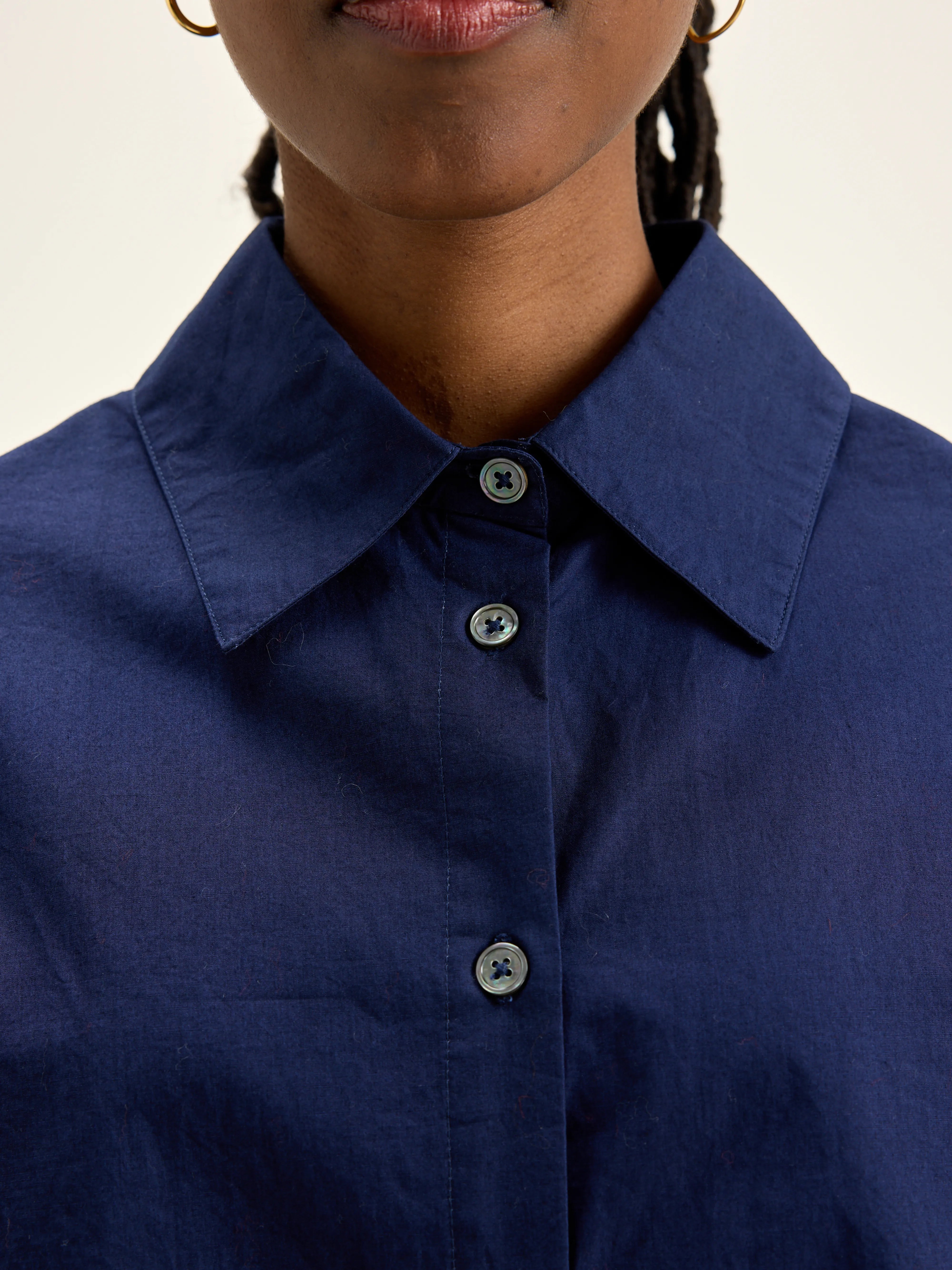 Kinga Poplin Shirt - Naval For Women | Bellerose