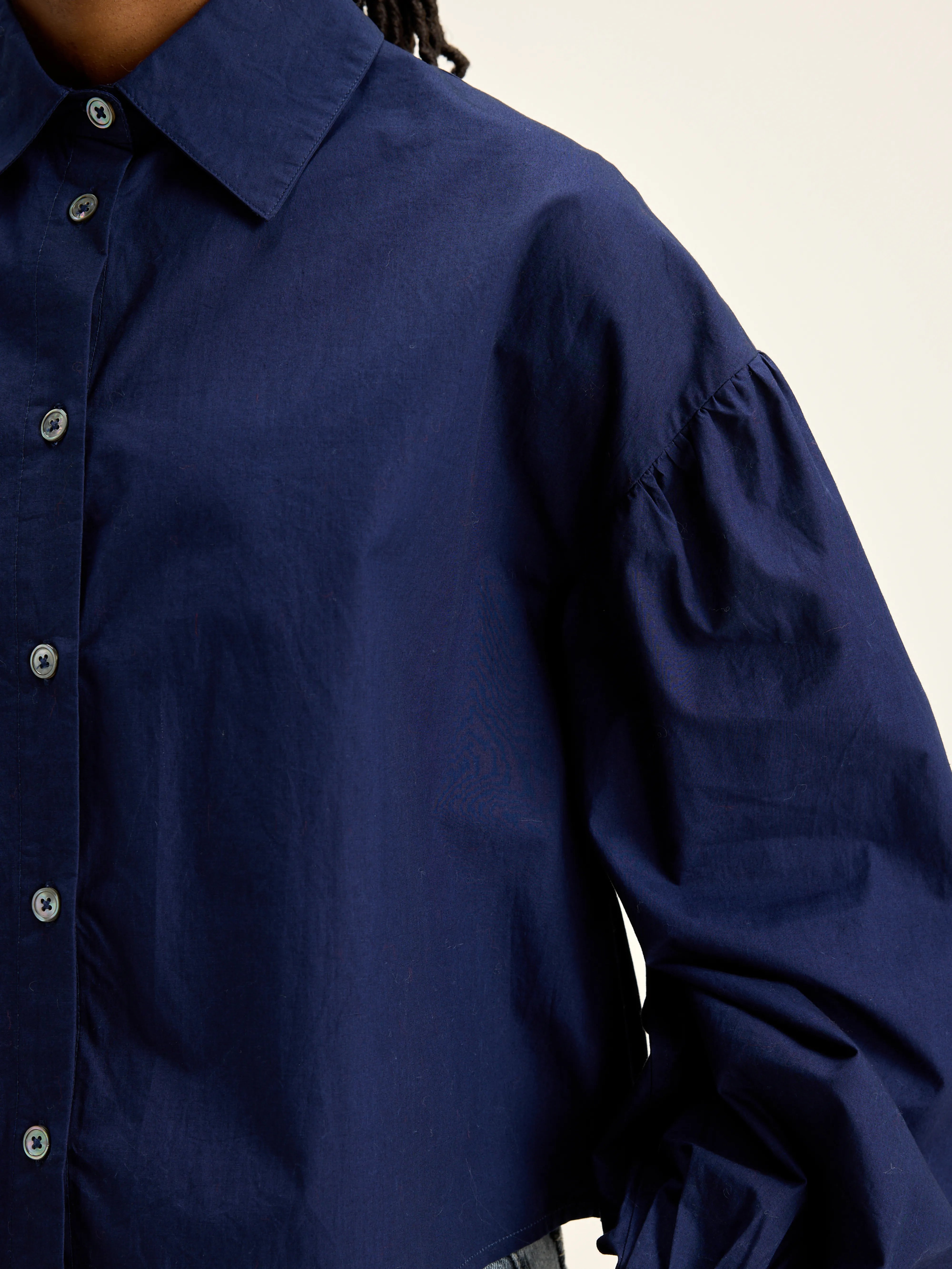 Kinga poplin shirt (242 / W / NAVAL)