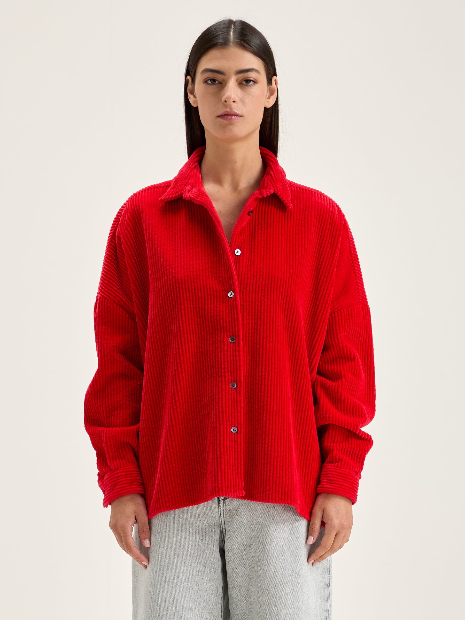 Ginna Corduroy Shirt - Sanguine For Women | Bellerose