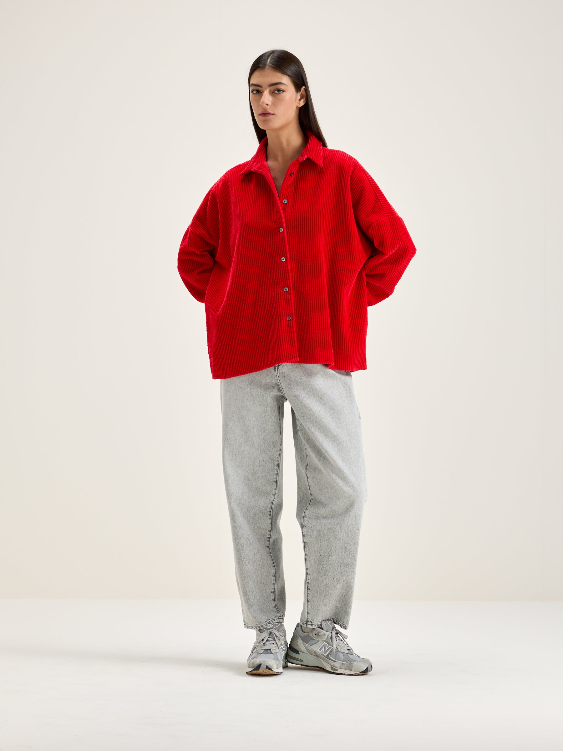 Ginna Corduroy Shirt - Sanguine For Women | Bellerose