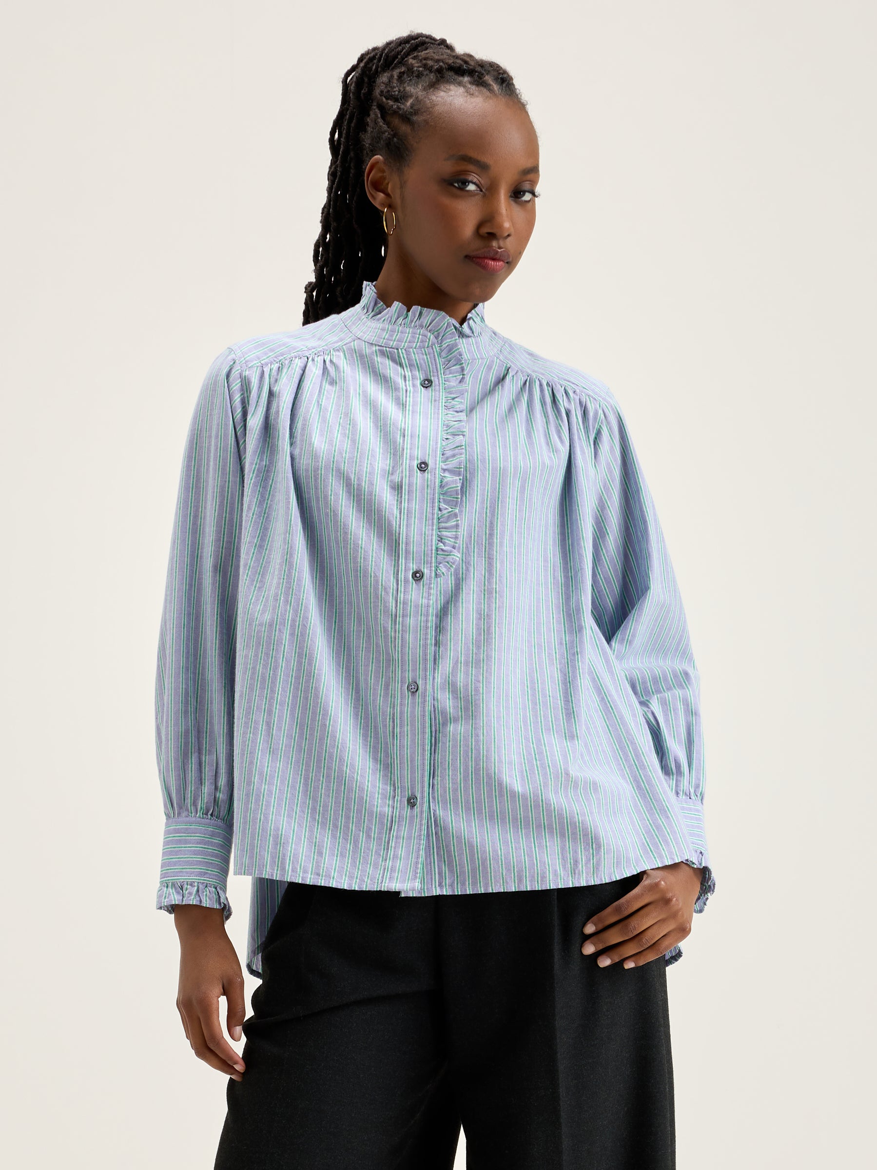 Claudia Striped Blouse - Bonbon / Mojito For Women | Bellerose