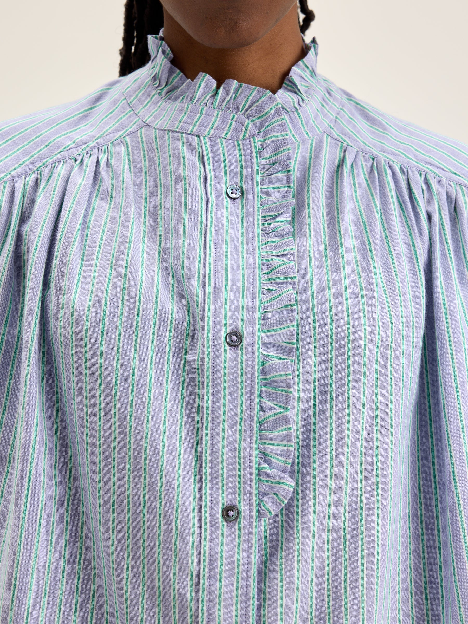 Claudia Striped Blouse - Bonbon / Mojito For Women | Bellerose