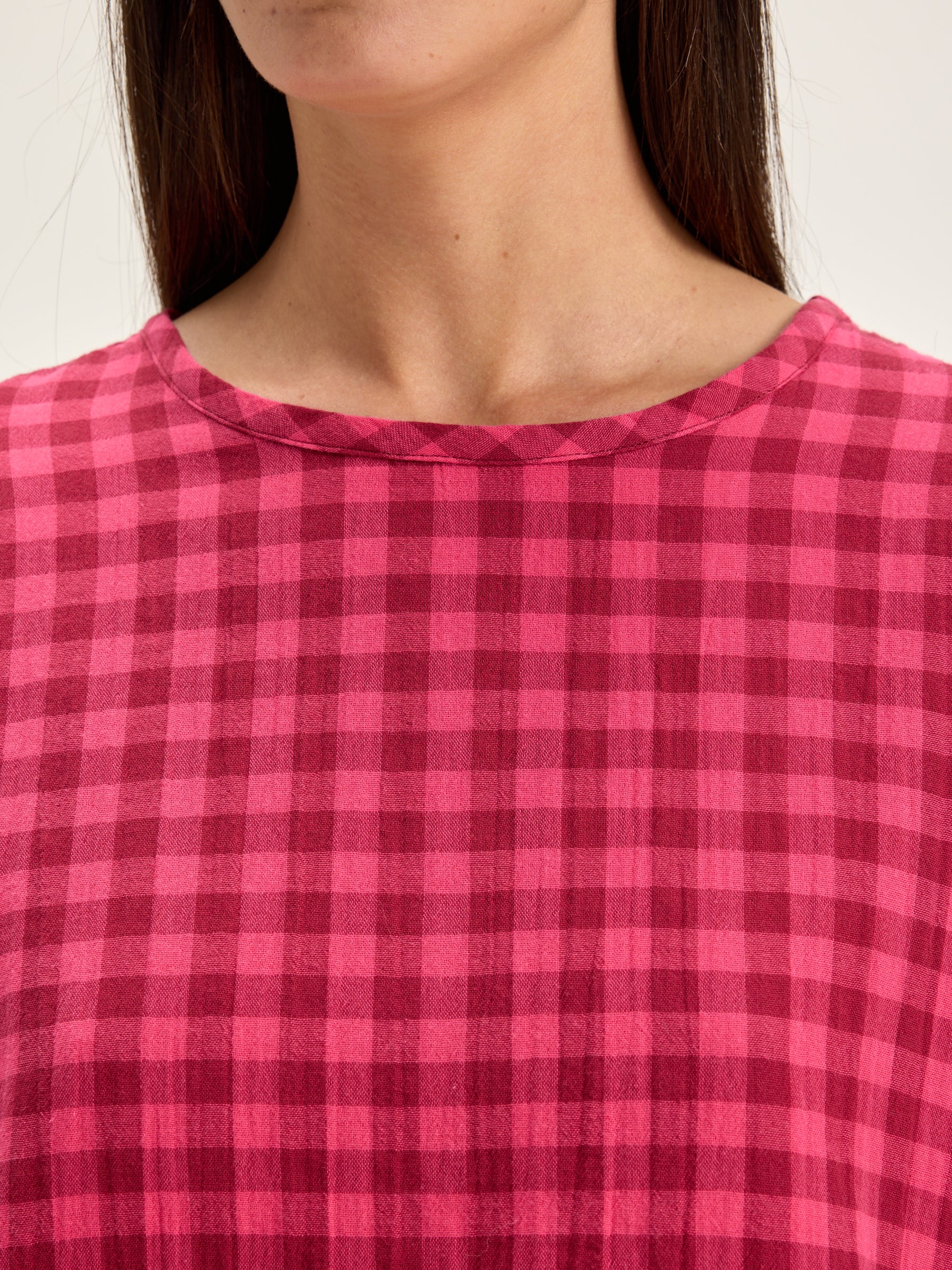 Padoue Checked Blouse - Fushia For Women | Bellerose