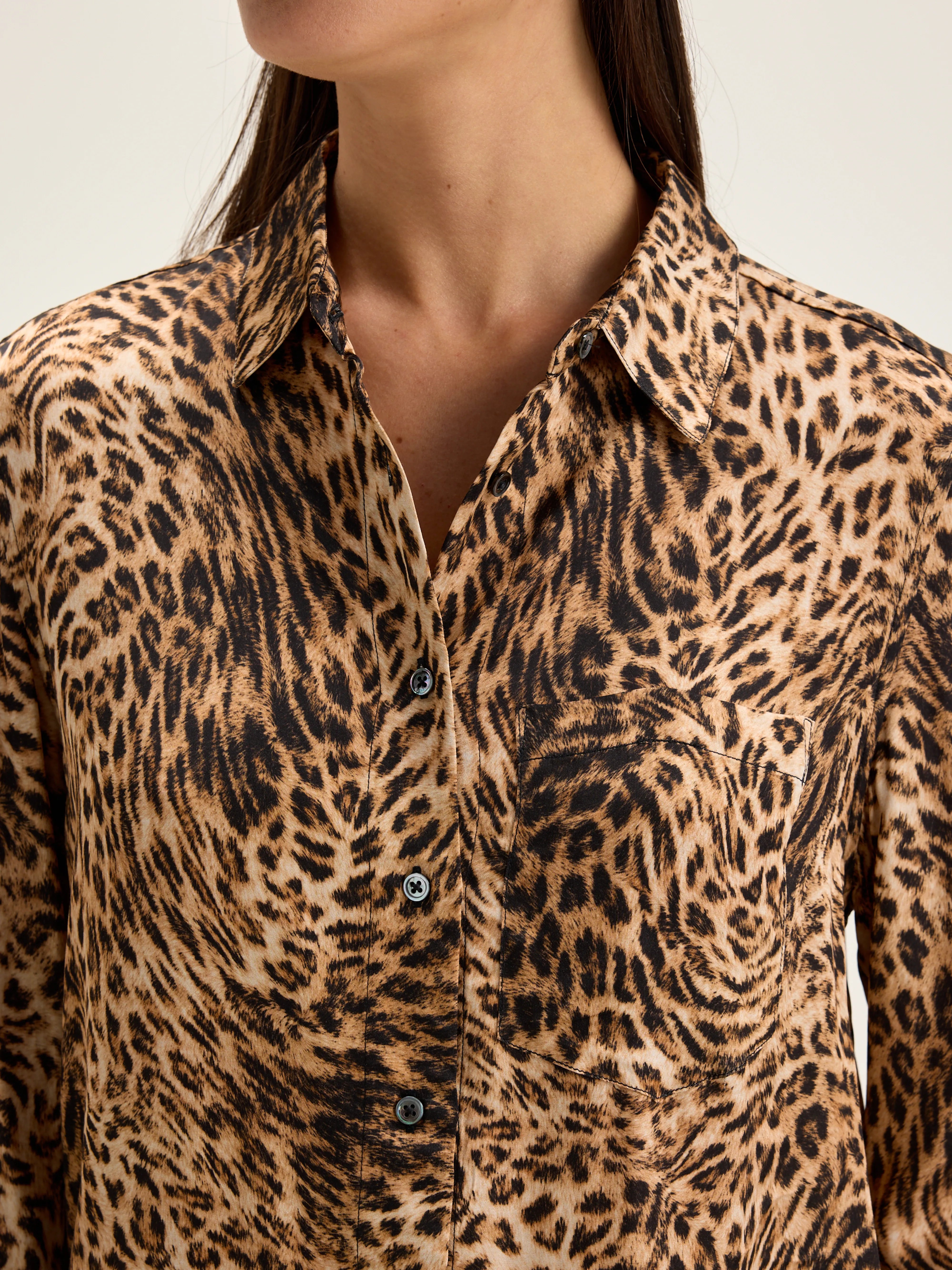 Pekin Leopard Shirt - Coffee / Toffee For Women | Bellerose