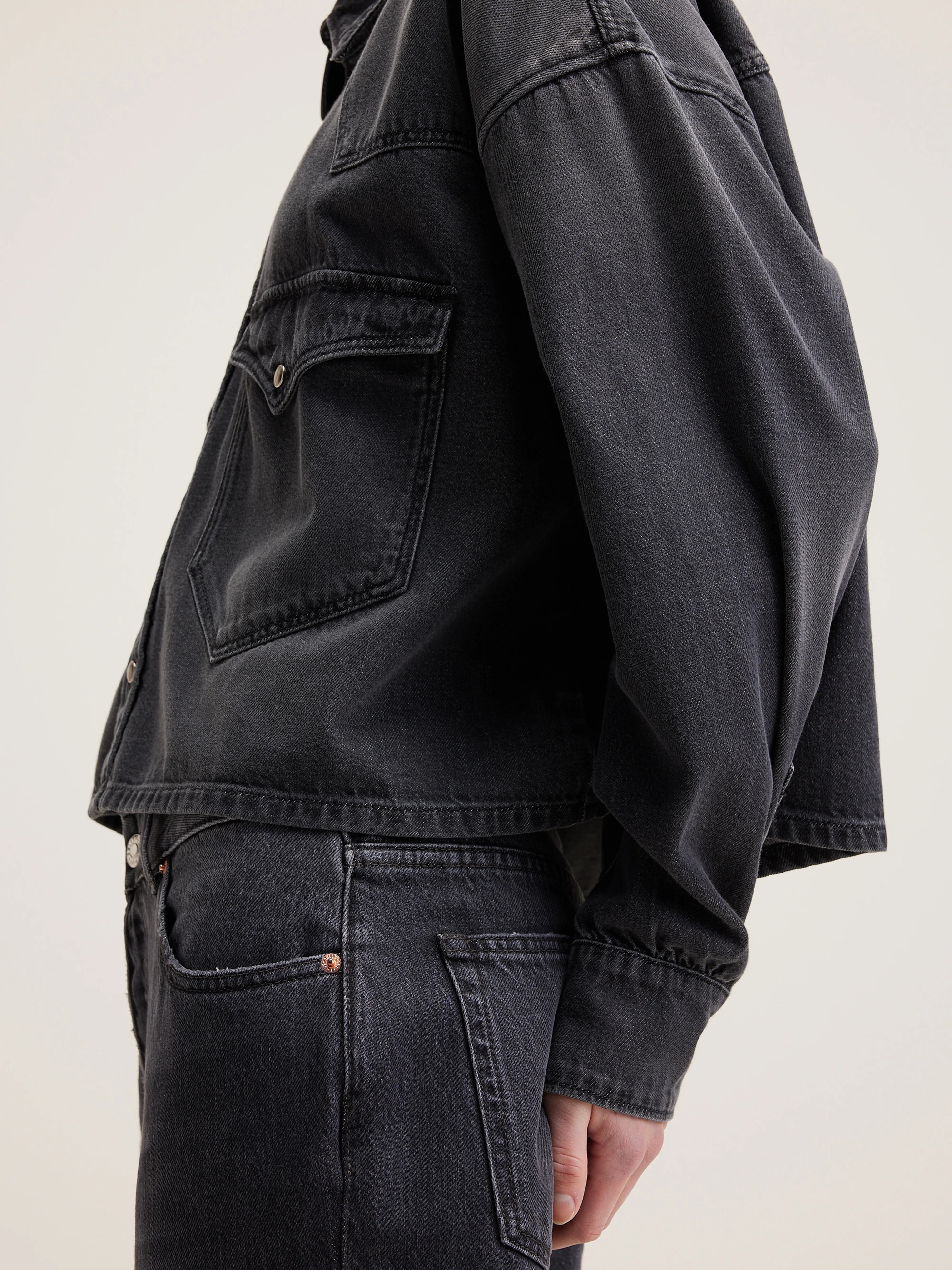 Polar Cropped Shirt - Used black For Women | Bellerose