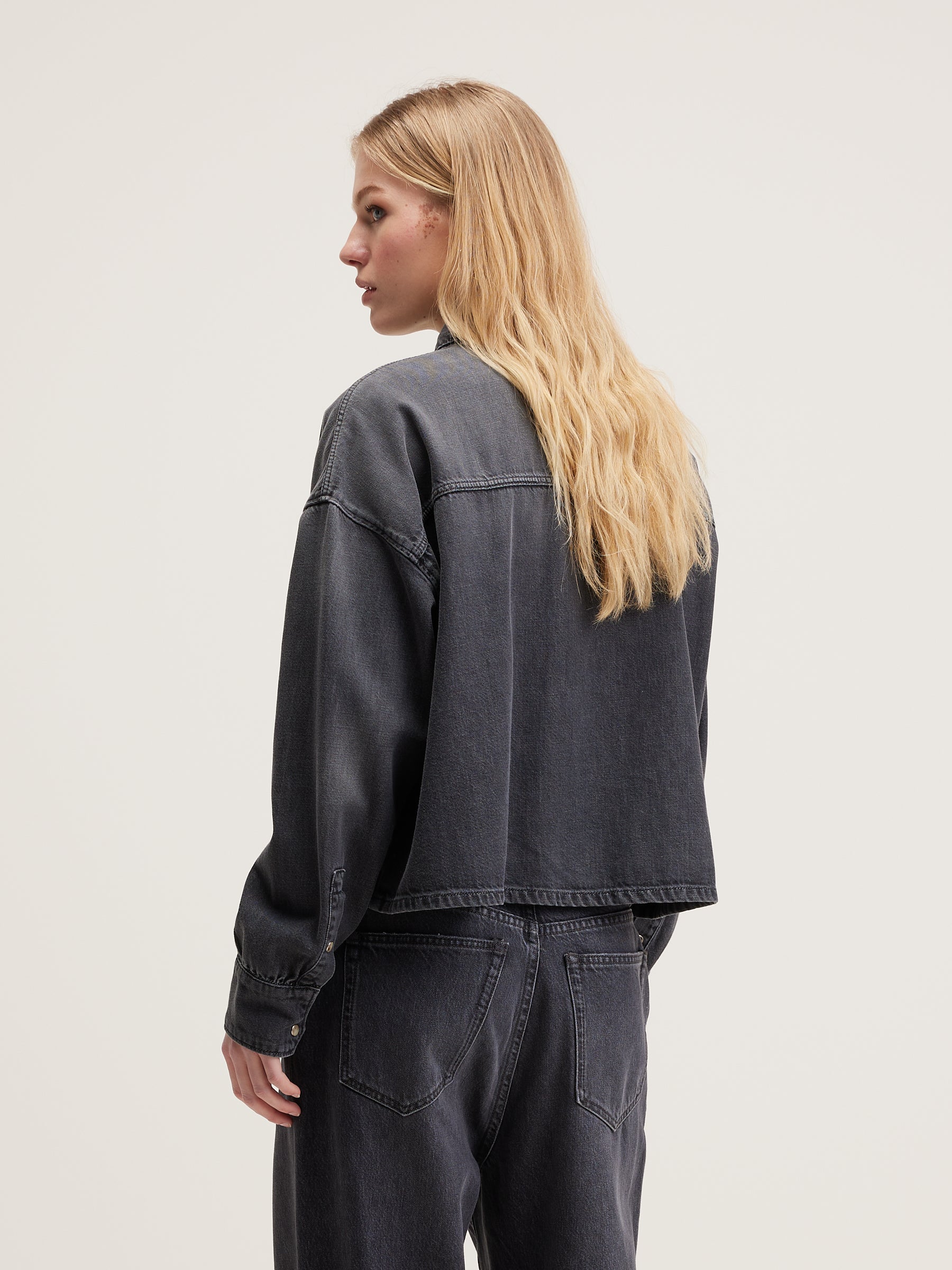 Polar Cropped Shirt - Used black For Women | Bellerose