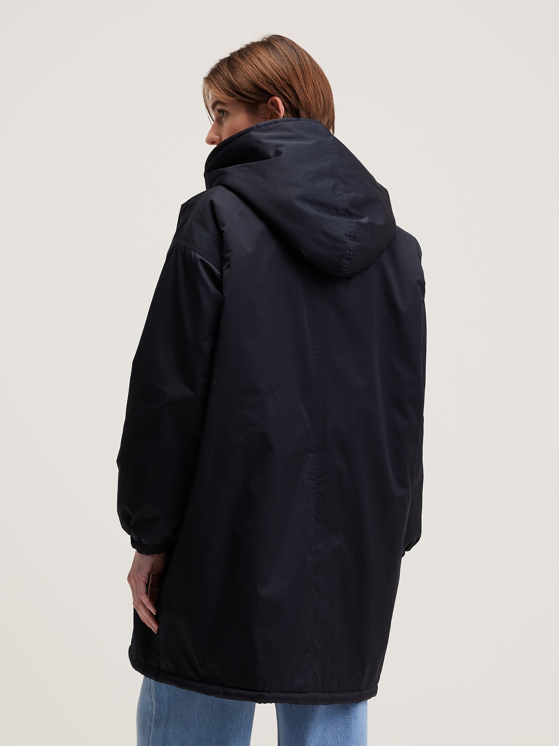 Laos parka met capuchon (242 / W / OFF BLACK)