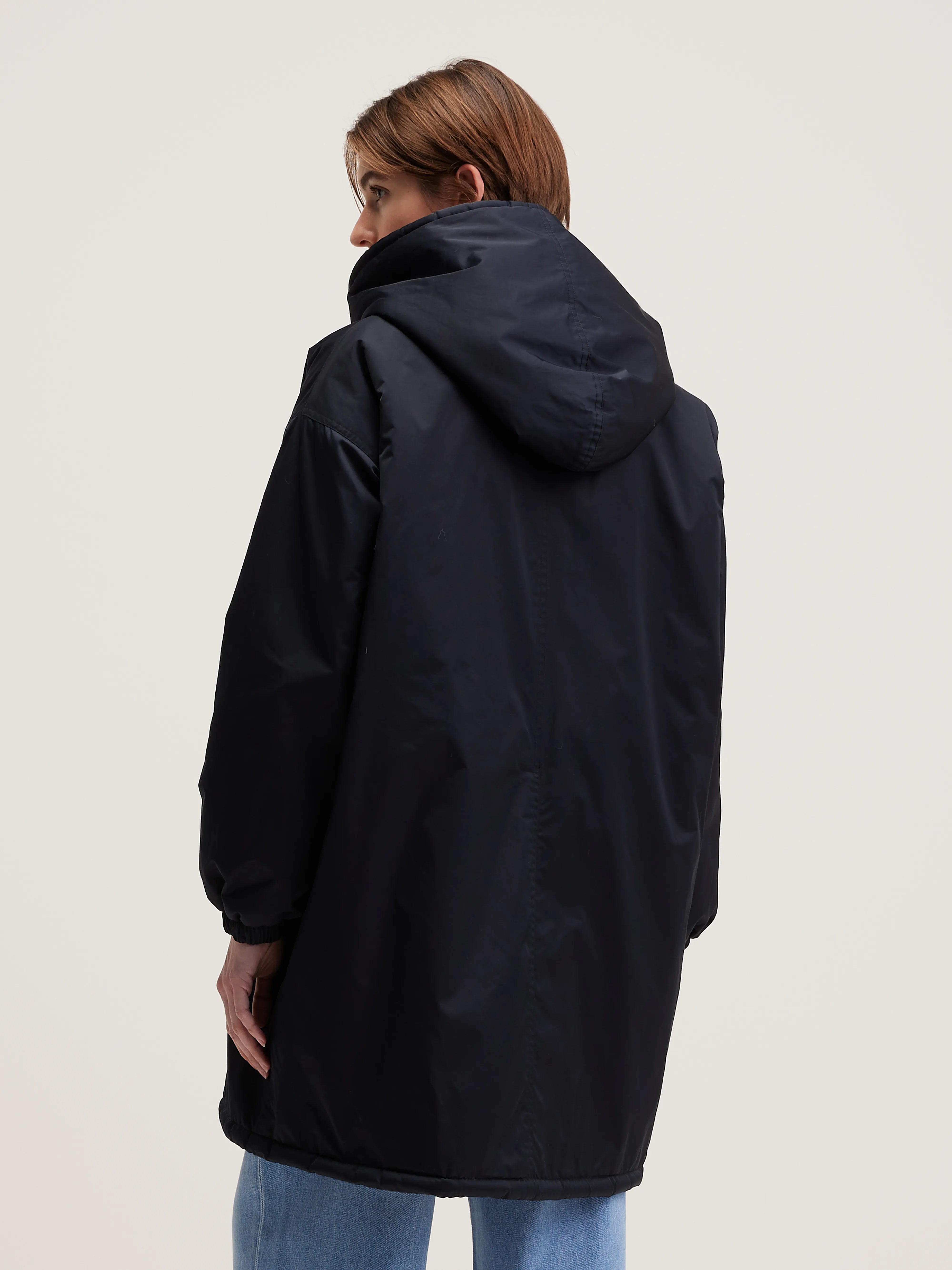 Laos Hooded Parka - Off black For Women | Bellerose