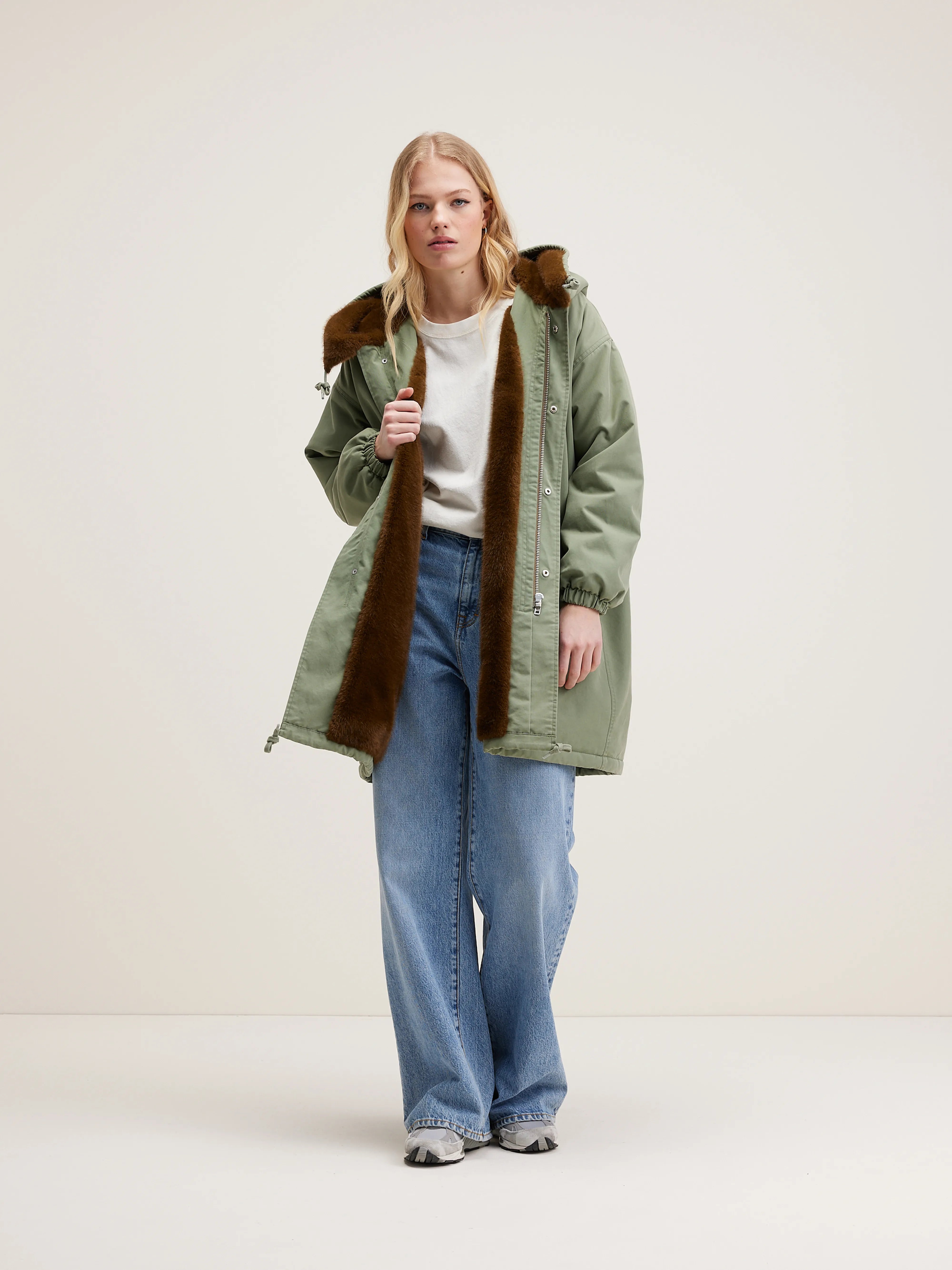 Laos Hooded Parka - Eucalyptus For Women | Bellerose