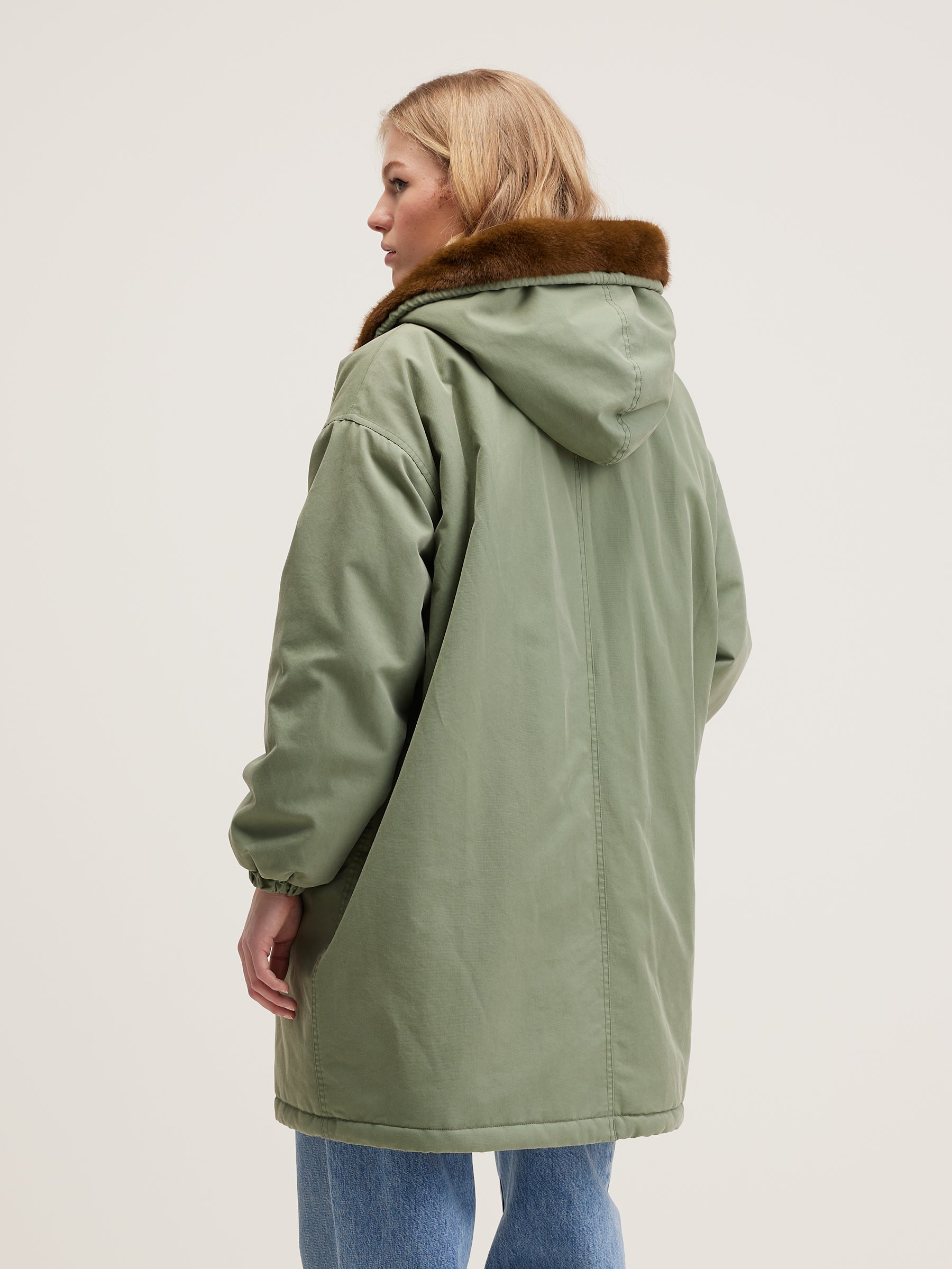 Laos parka met capuchon (242 / W / EUCALYPTUS)