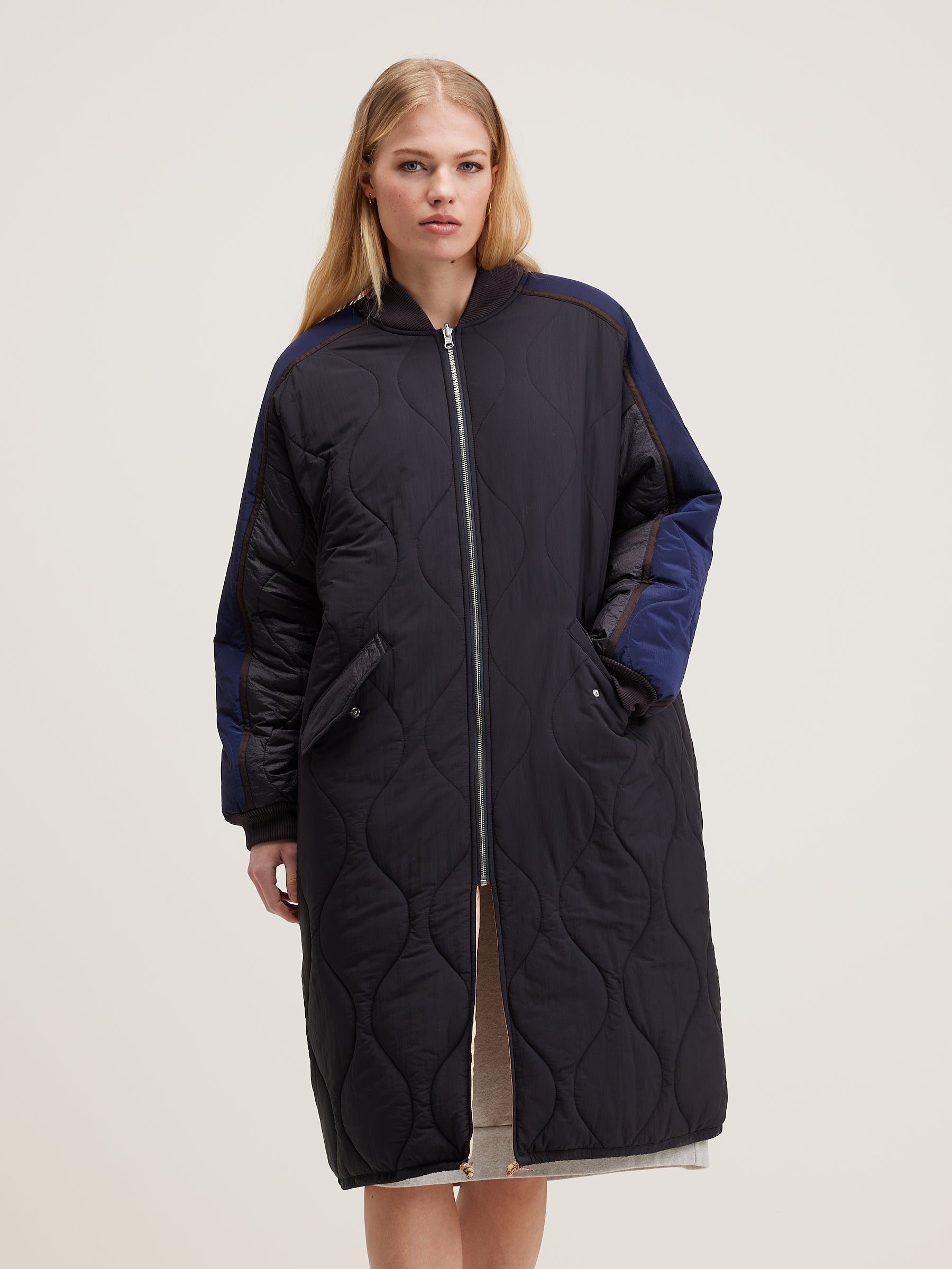 Hedge Quilted Coat - Black beauty For Women | Bellerose