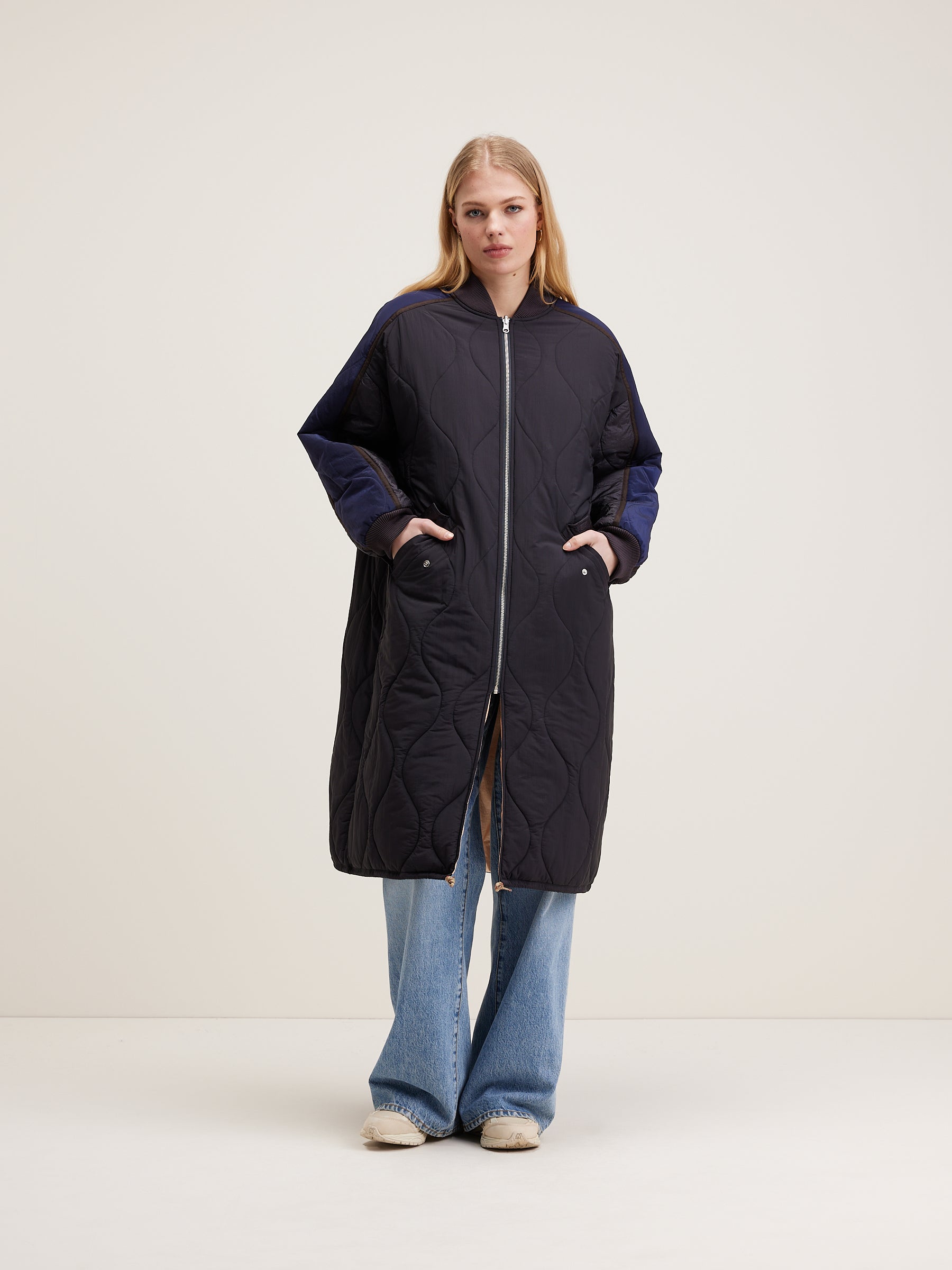 Hedge Quilted Coat - Black beauty For Women | Bellerose