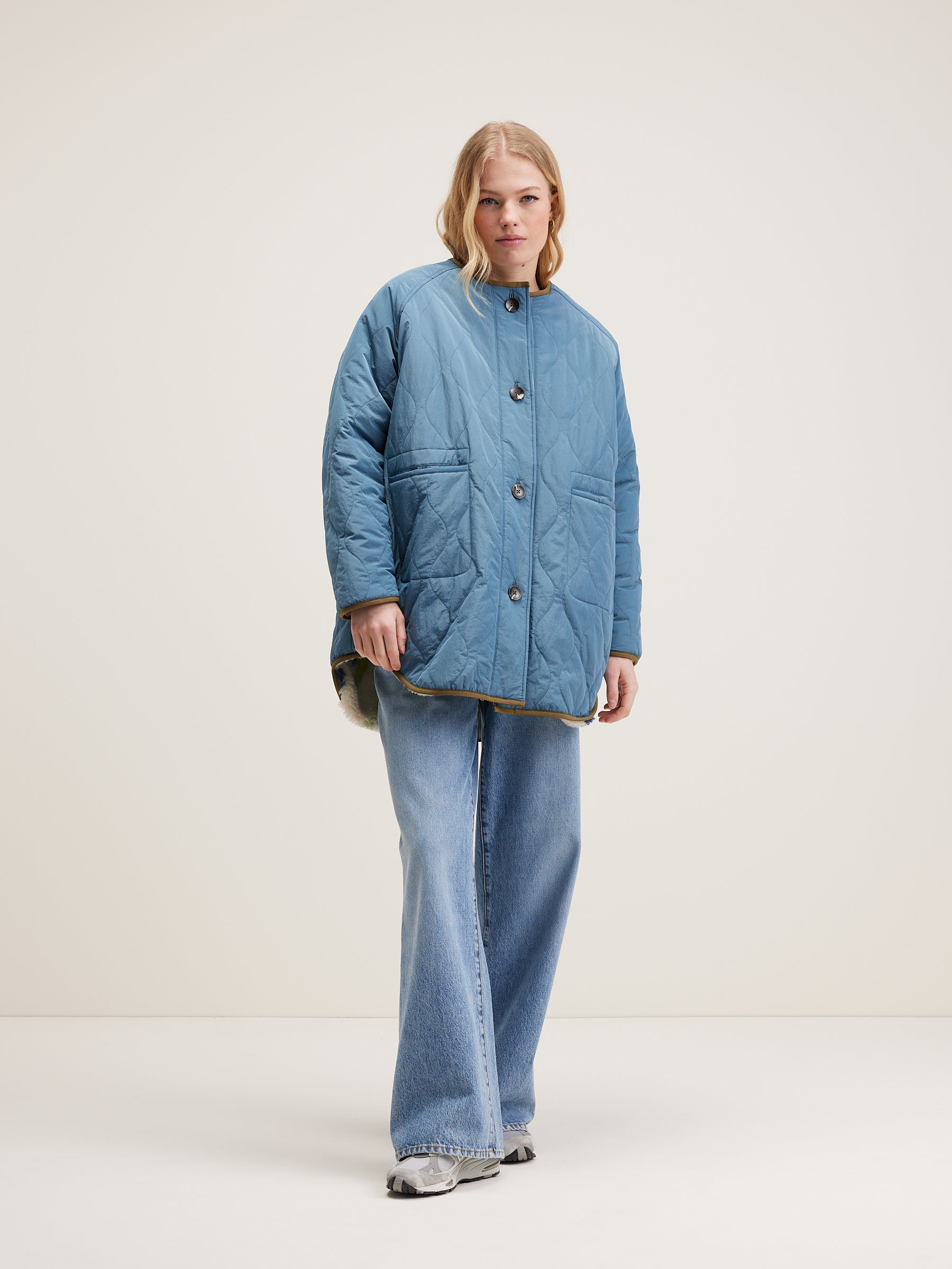 Hamon Padded Jacket - Blue eyes For Women | Bellerose