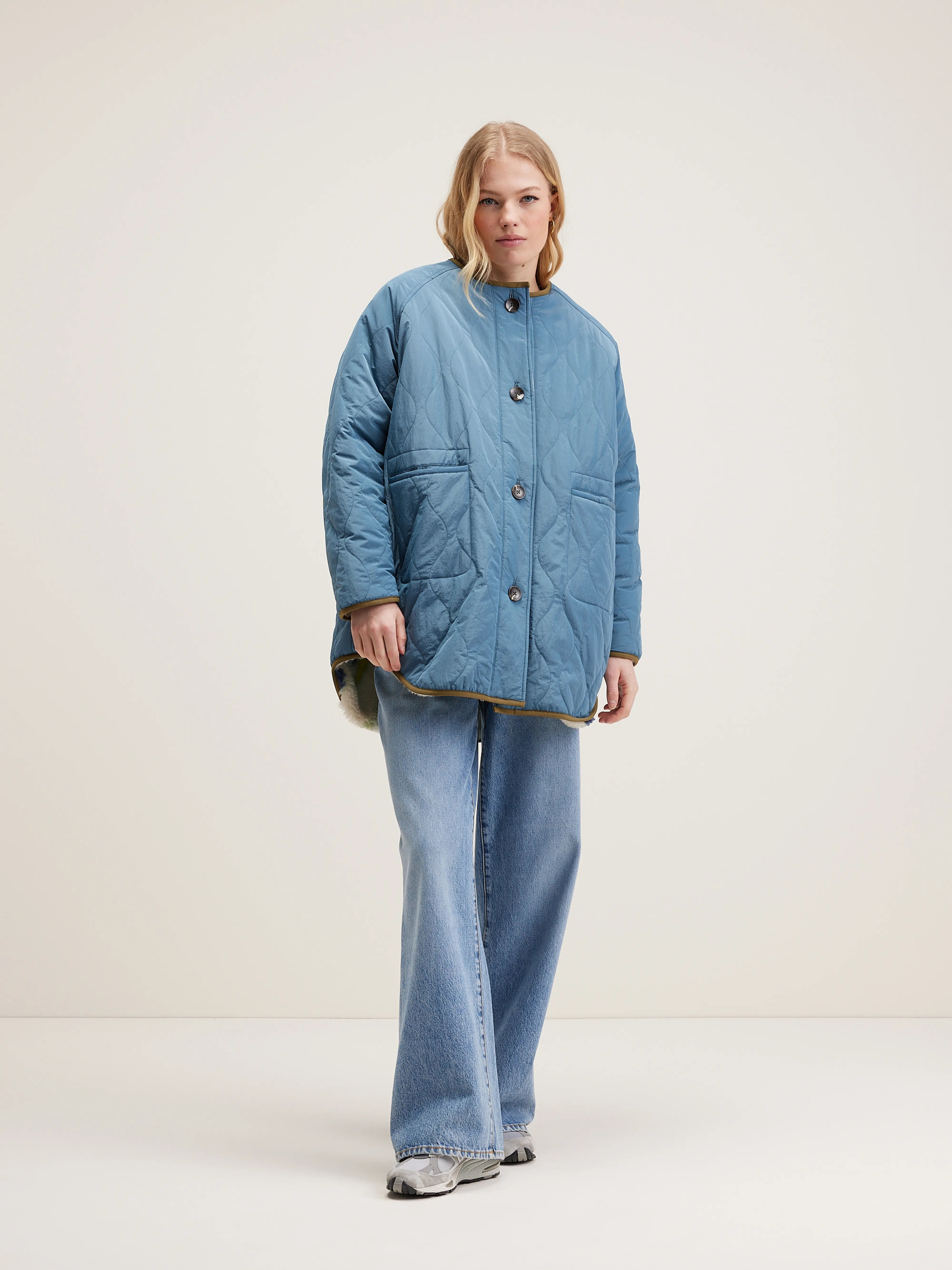 Hamon Padded Jacket - Blue eyes For Women | Bellerose