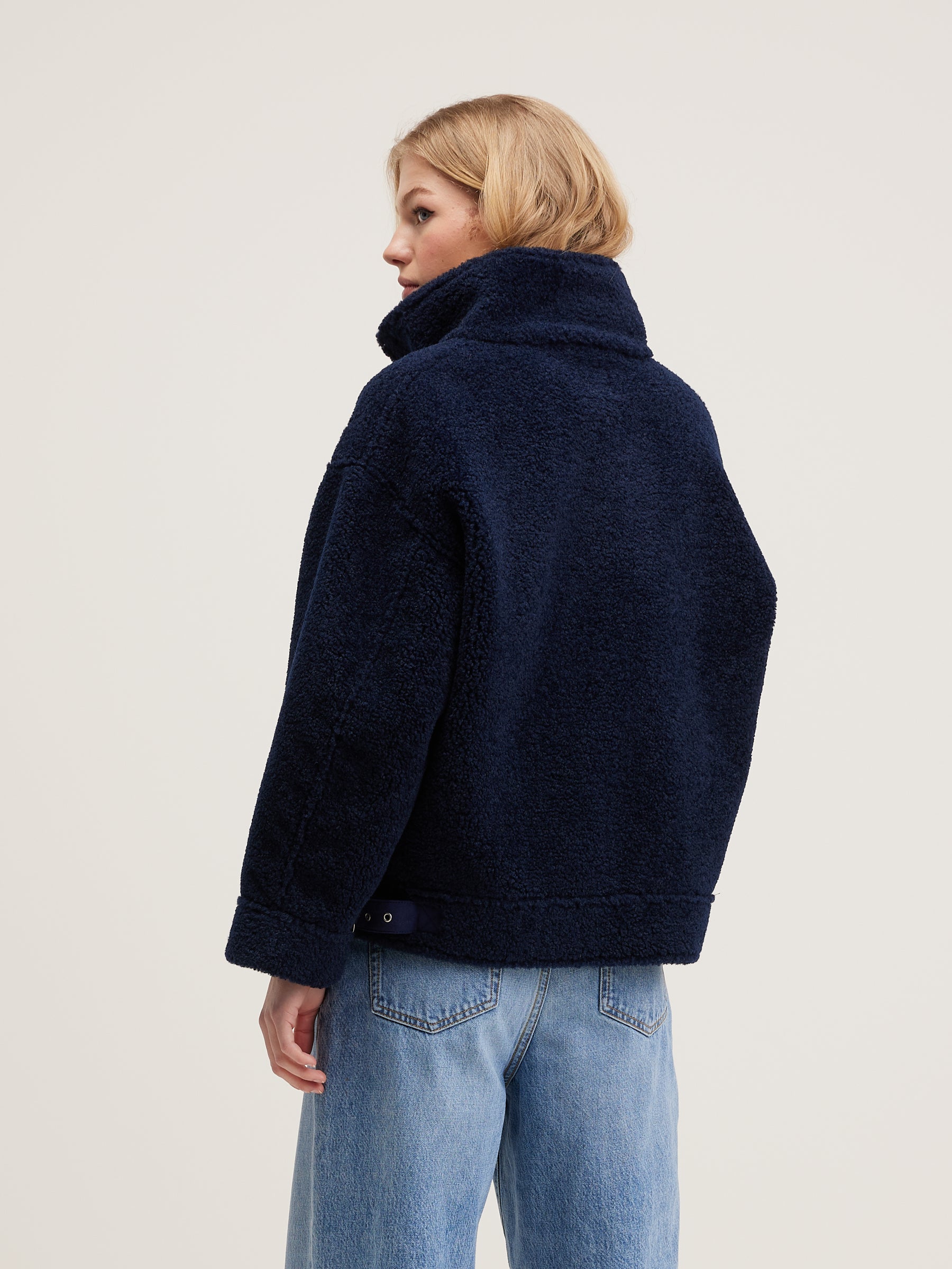 Edwige shearling jas (242 / W / NAVAL)