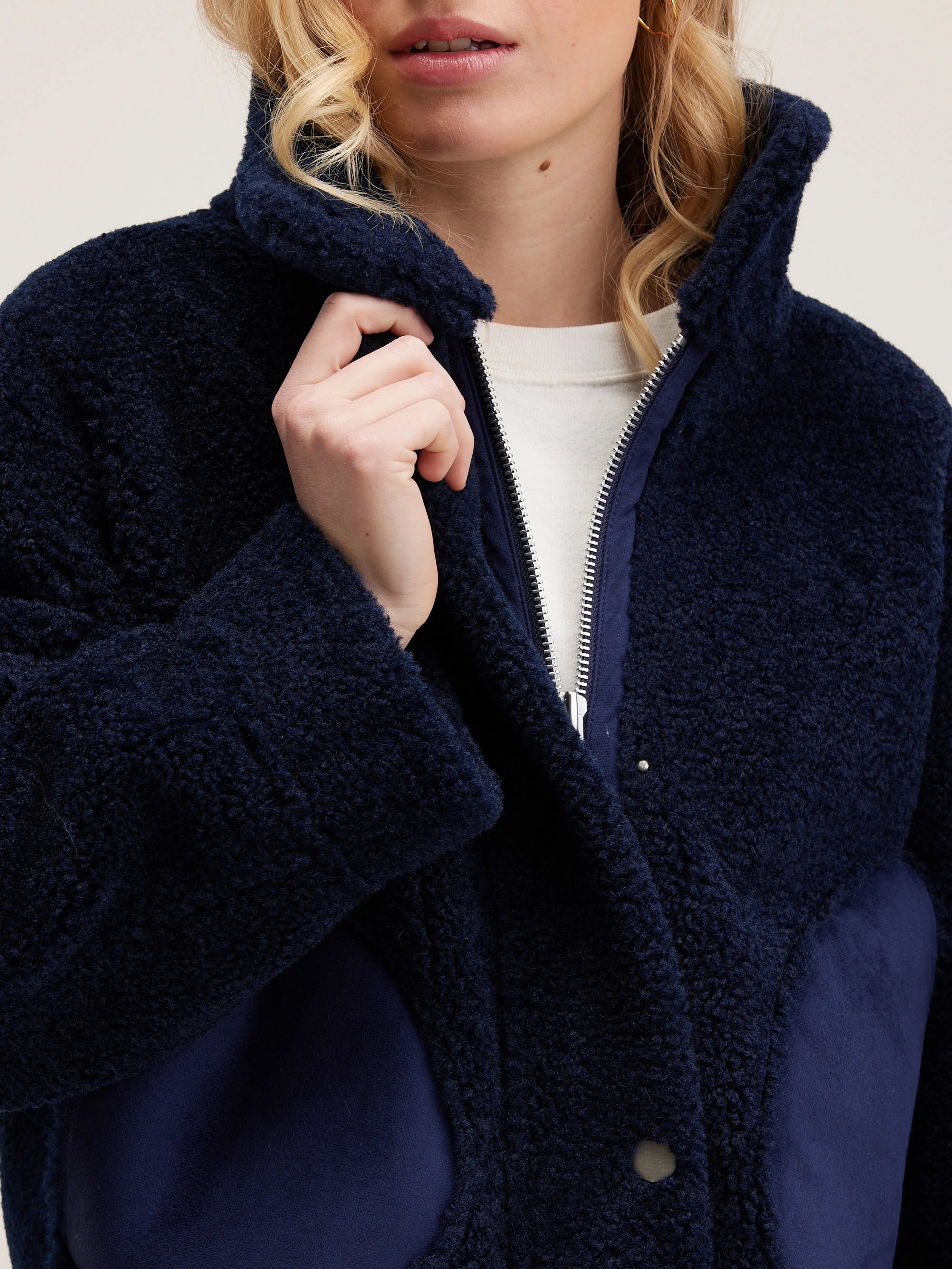 Edwige Shearling Jacket - Naval For Women | Bellerose