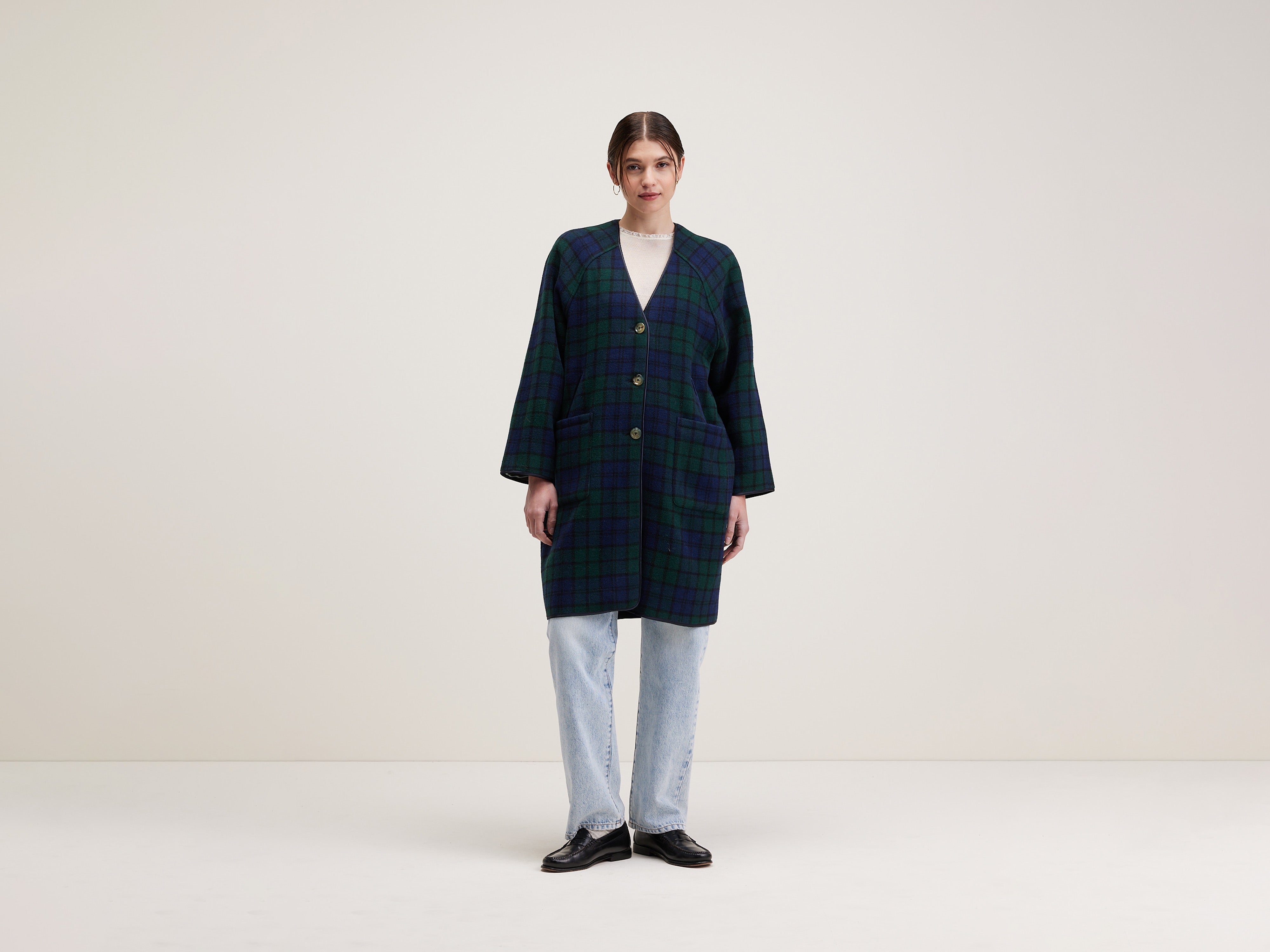 Vendee straight coat (242 / W / CHECK A)