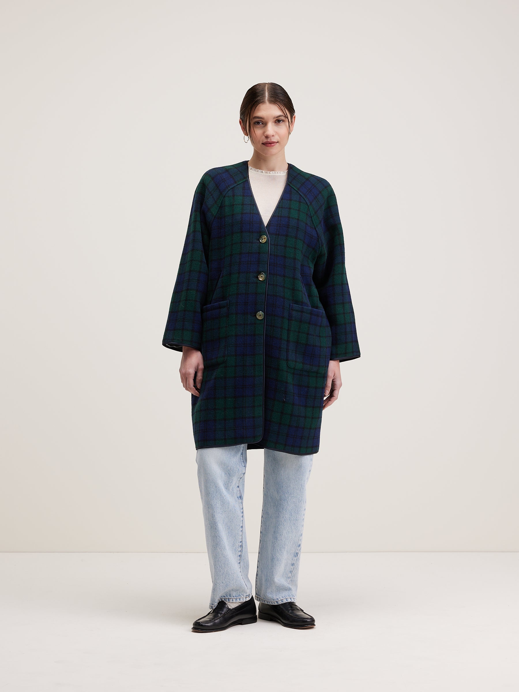 Vendee Straight Coat - Gardenia For Women | Bellerose