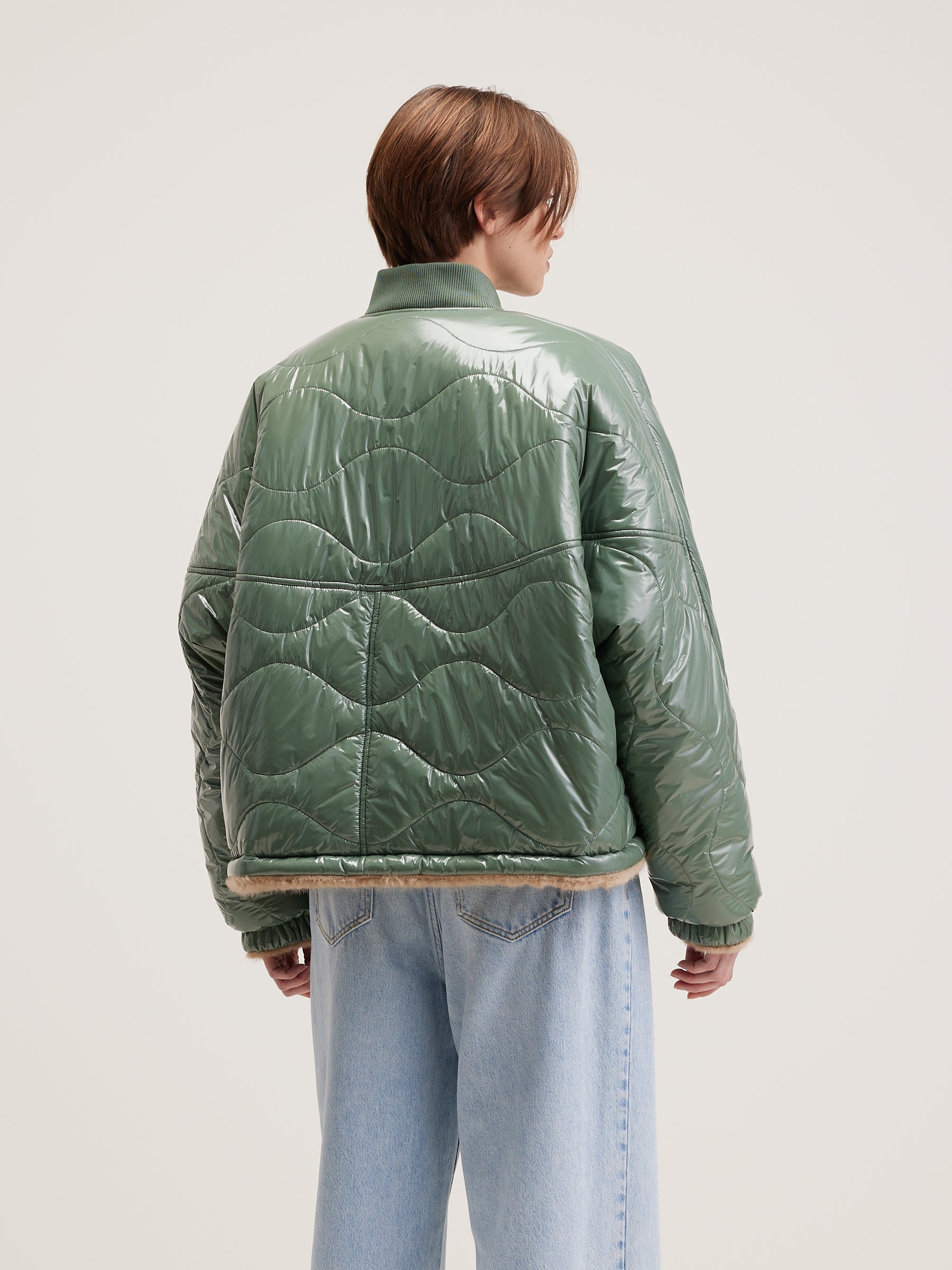 Helsy Padded Jacket - Eucalyptus For Women | Bellerose