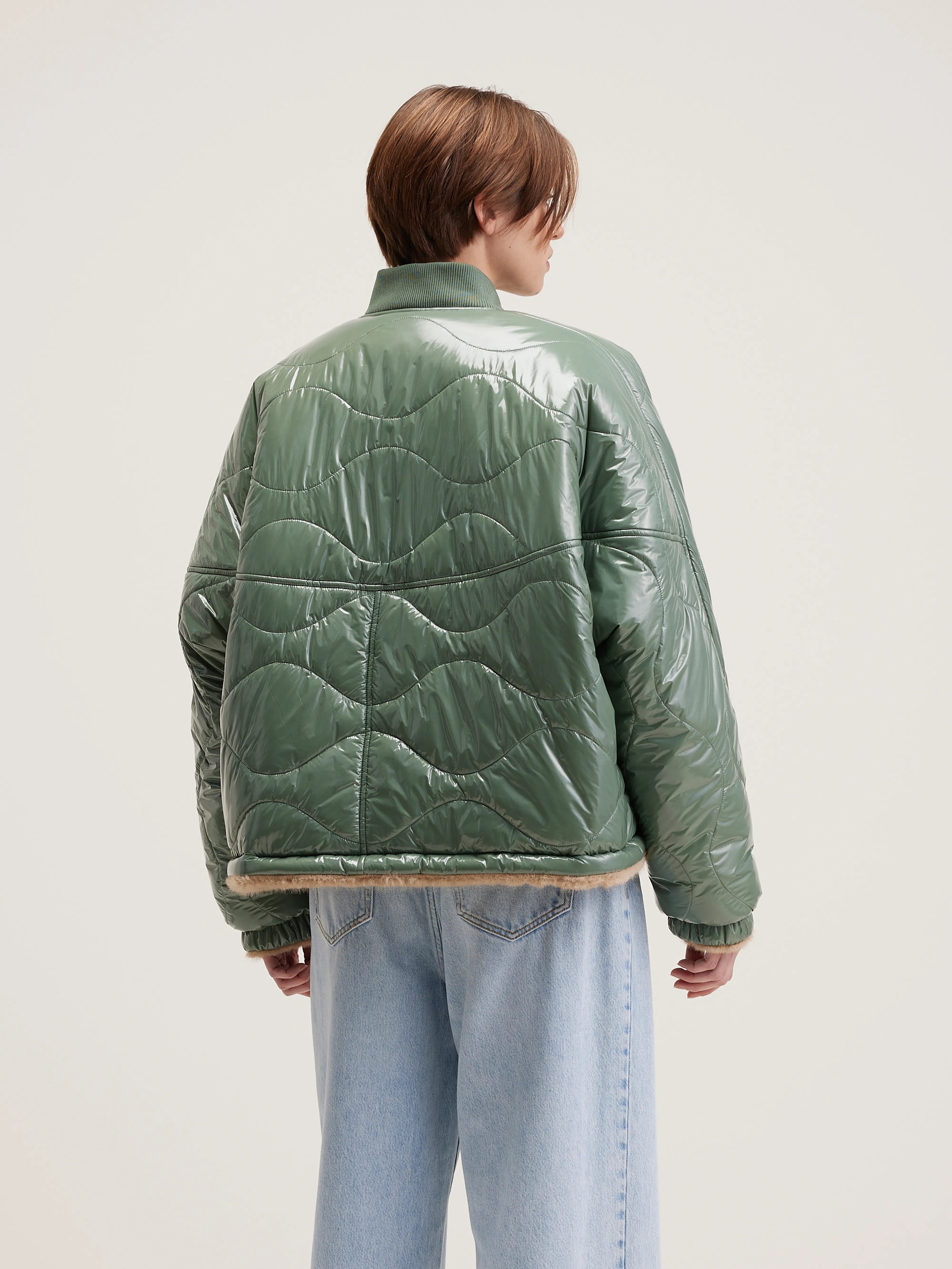 Helsy Padded Jacket - Eucalyptus For Women | Bellerose