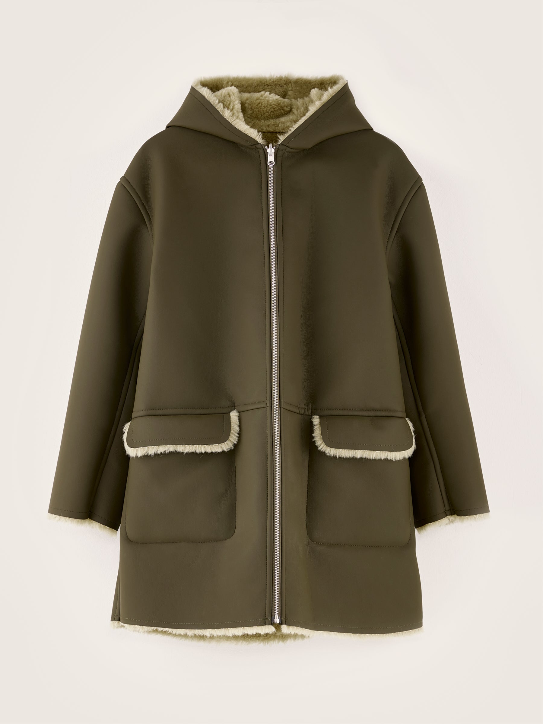 Elodie hooded coat (242 / W / MOSS)