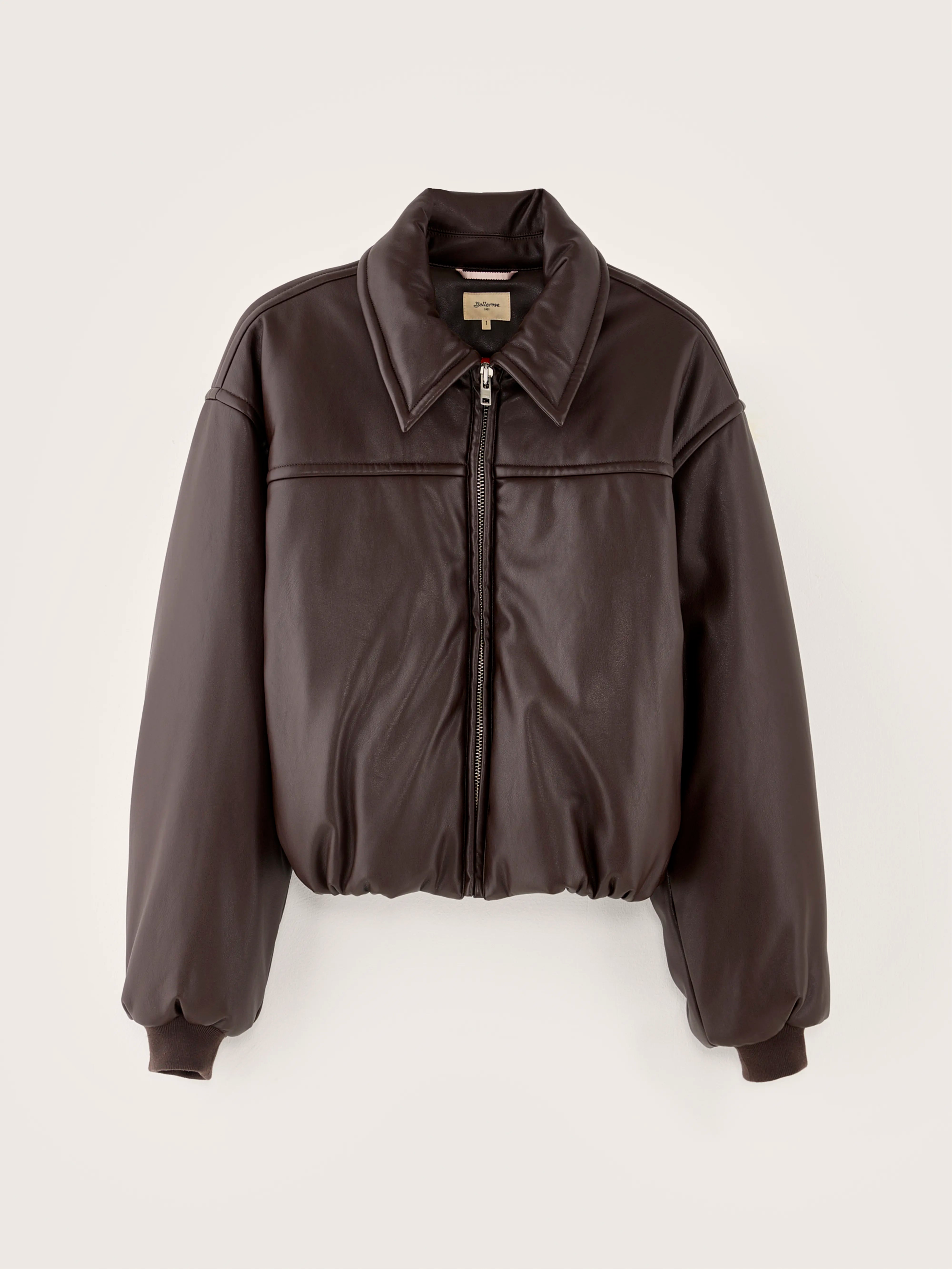 Jacky faux leather bomber (242 / W / EBENE)