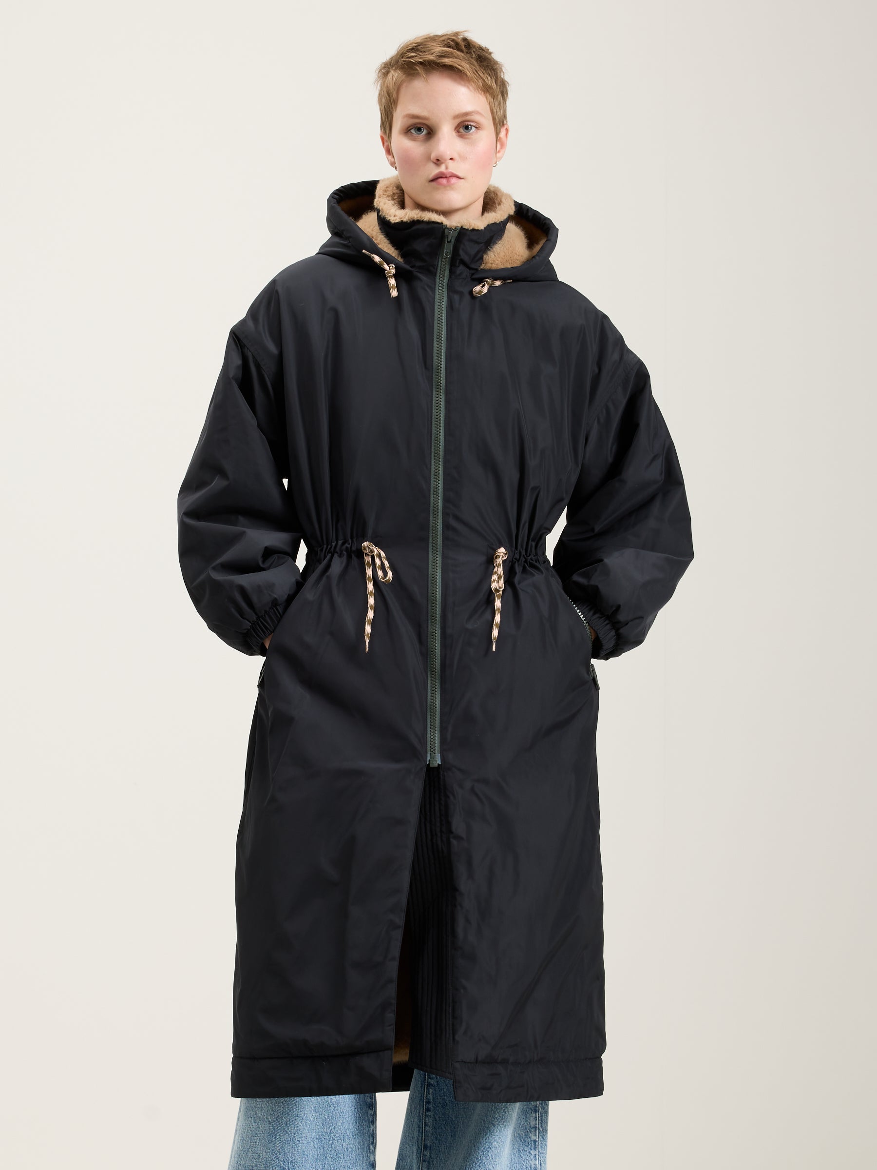 Hosfo Lange Parka - Navy Voor Dames | Bellerose