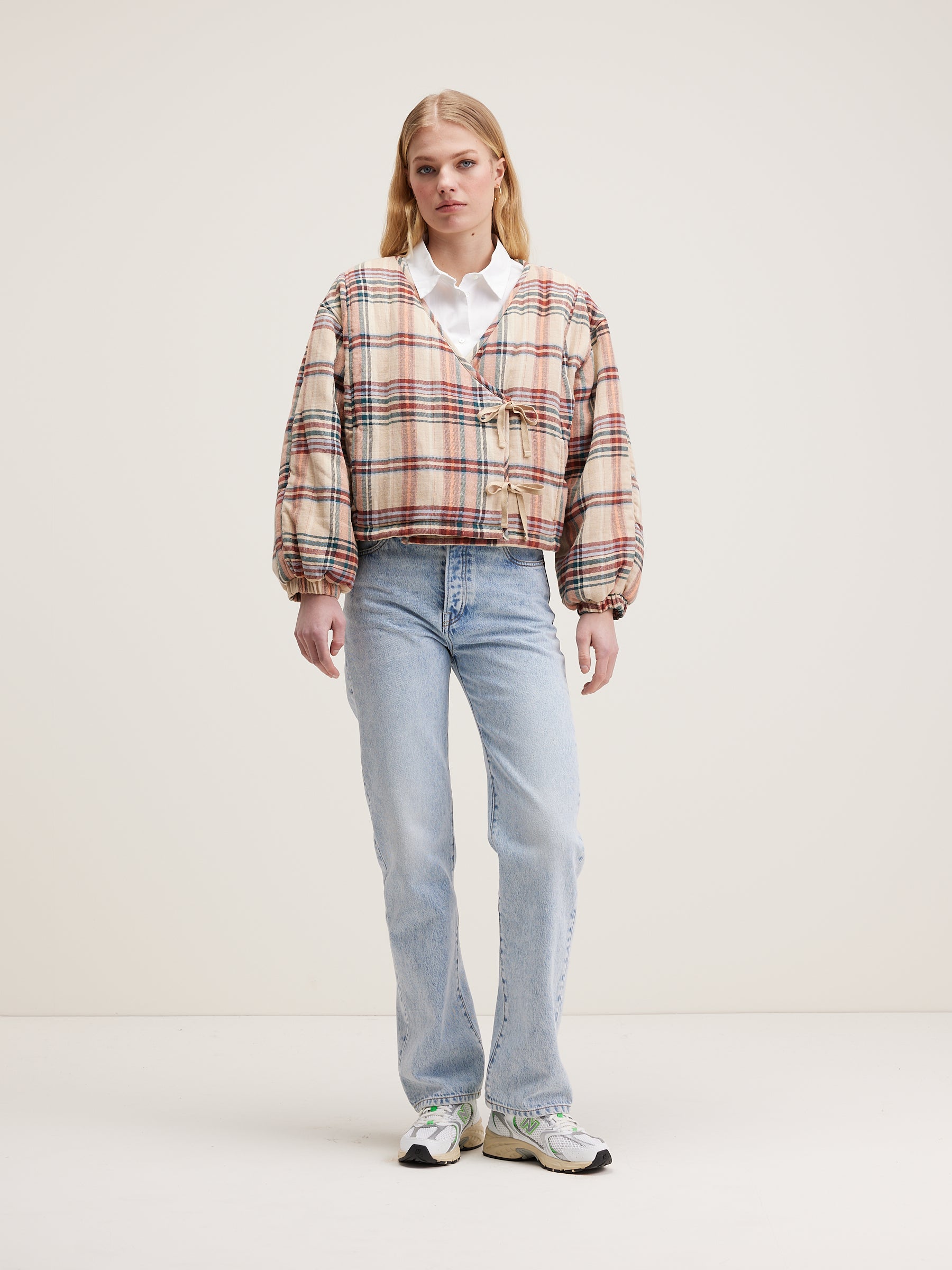 Denver Kimono-style Overshirt - Ecume / Fire For Women | Bellerose