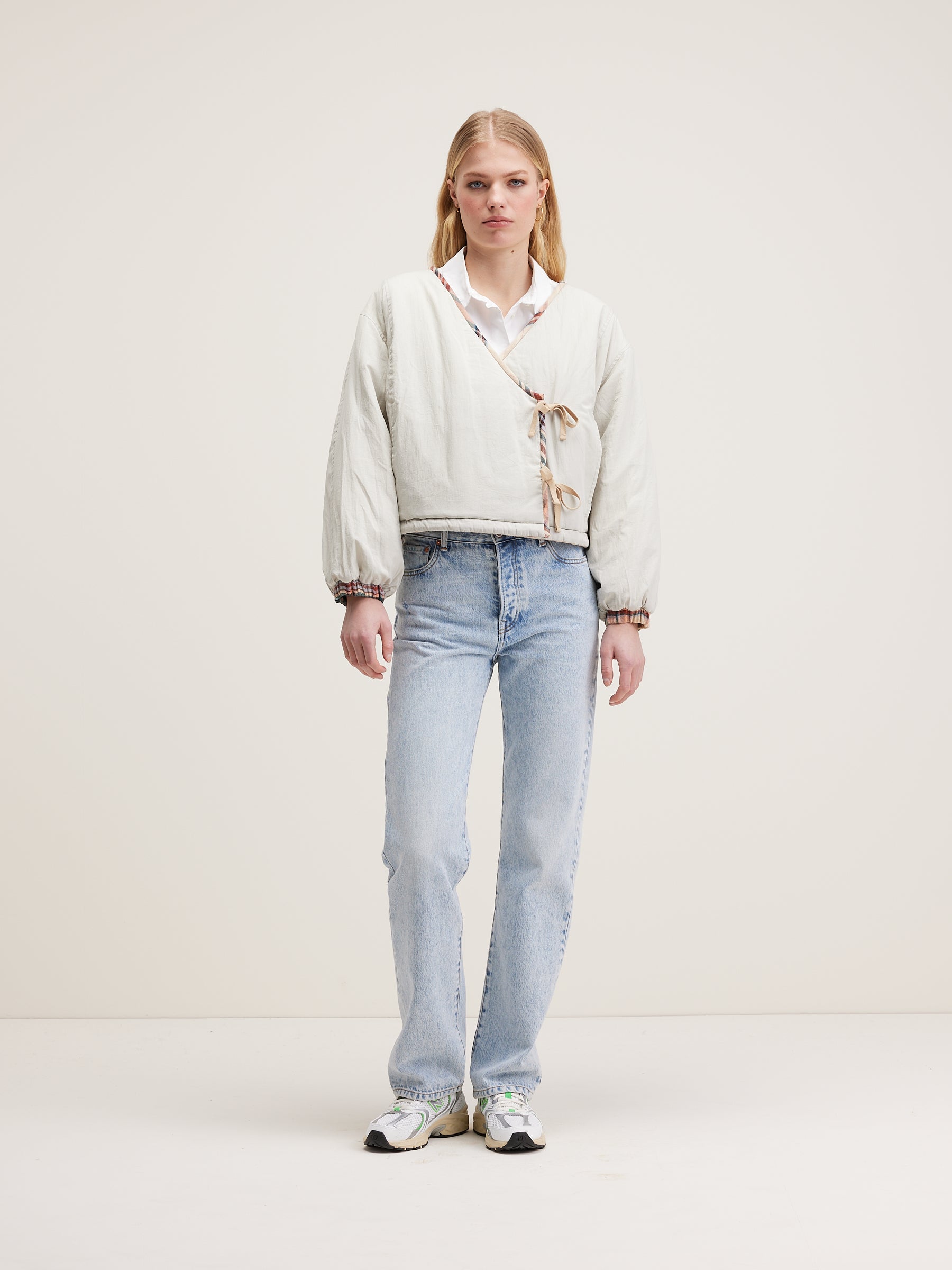 Denver Kimono-style Overshirt - Ecume / Fire For Women | Bellerose