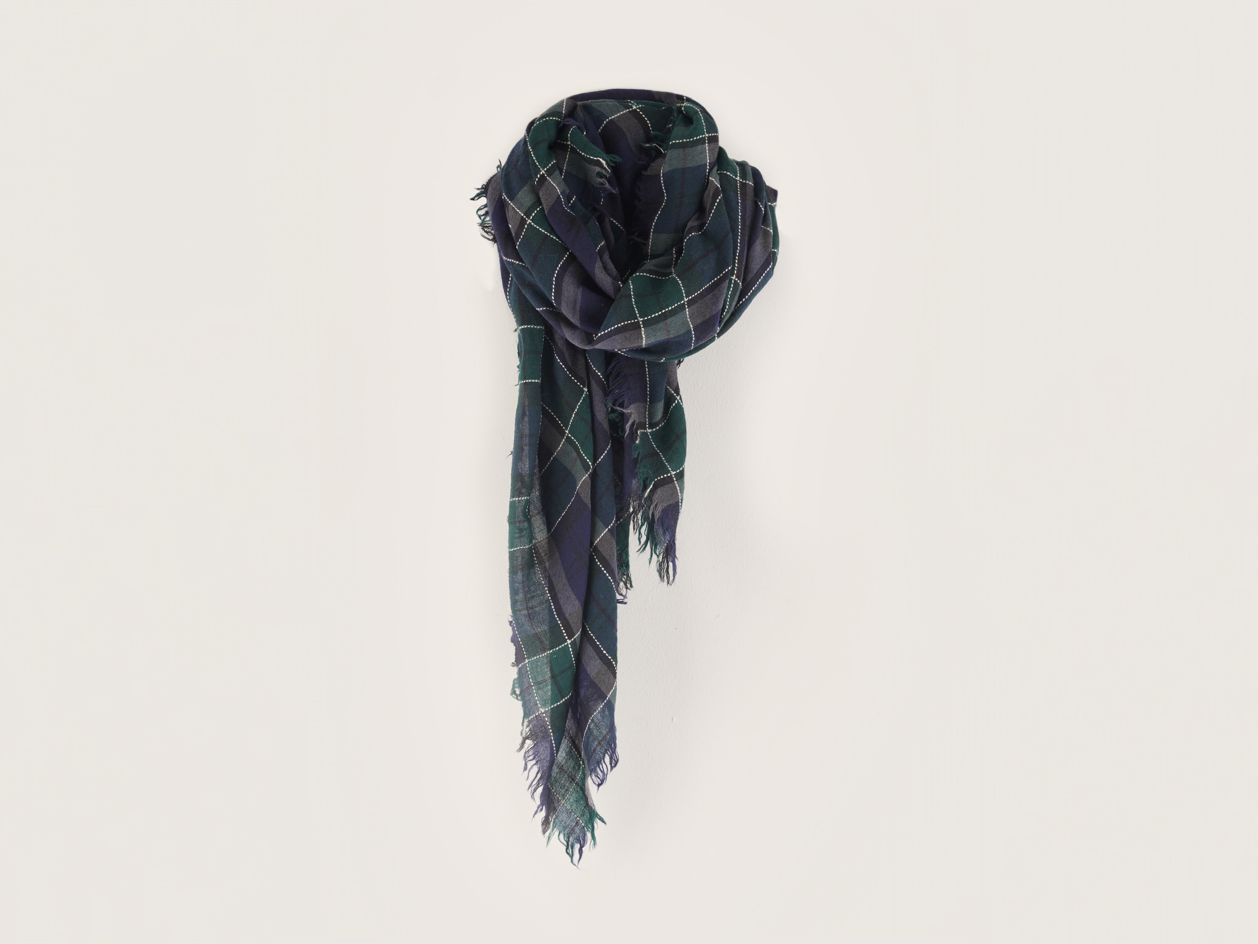 Soli Weaved Scarf - Gardenia / Naval For Women | Bellerose