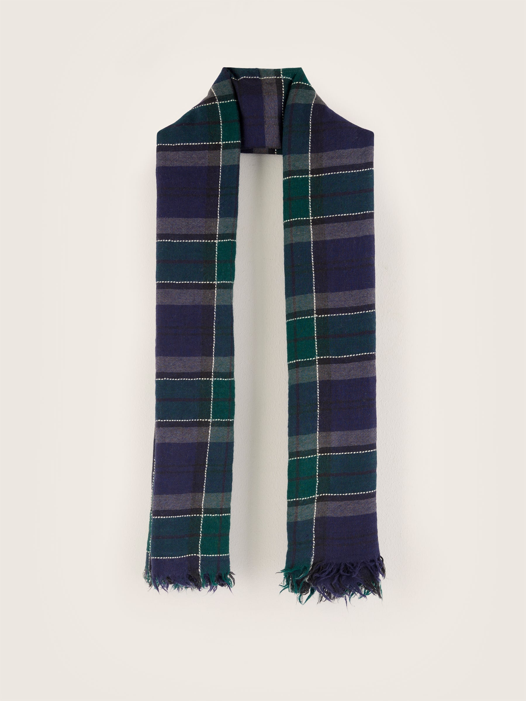 Soli Weaved Scarf - Gardenia / Naval For Women | Bellerose