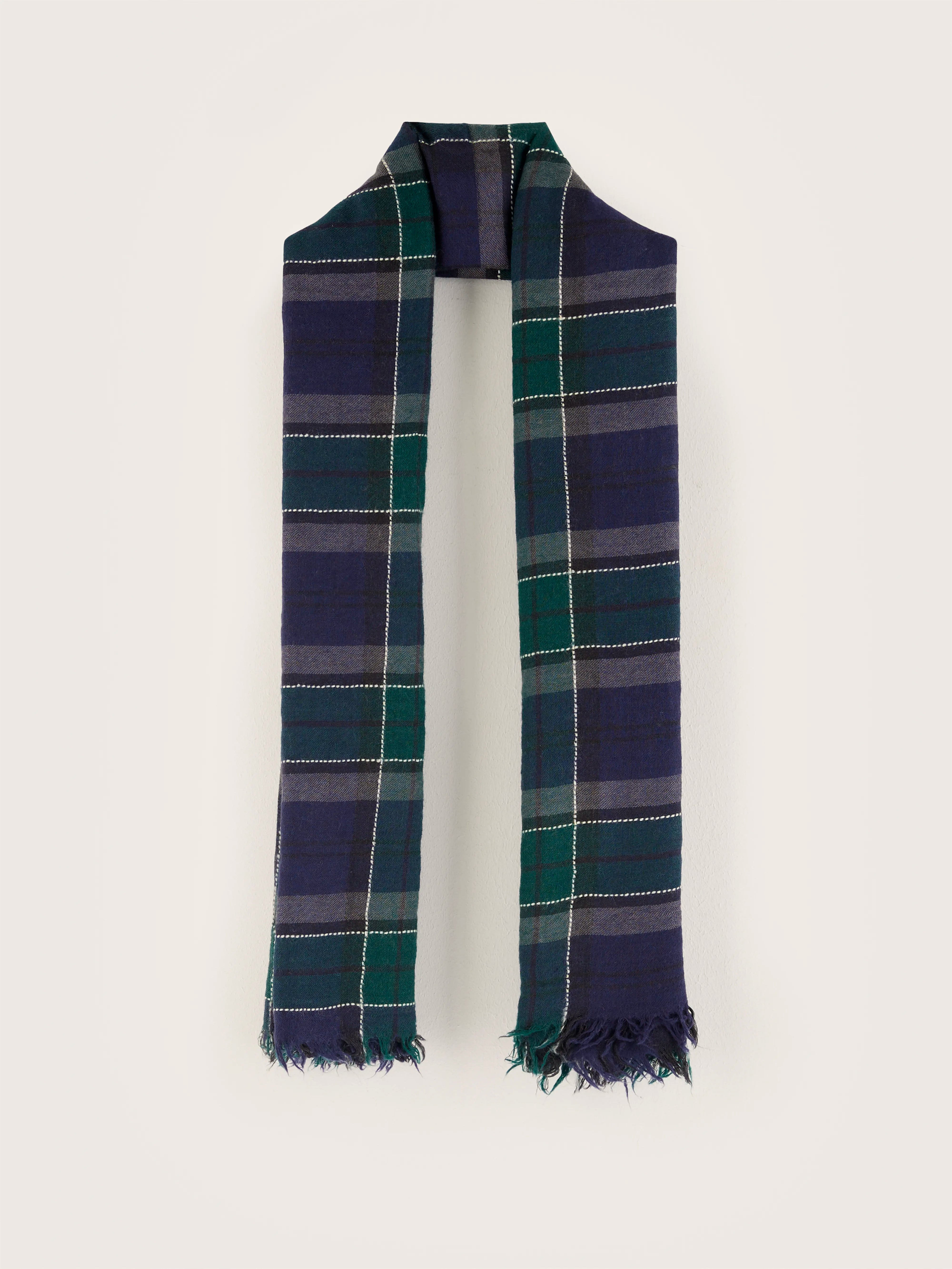 Soli Weaved Scarf - Gardenia / Naval For Women | Bellerose