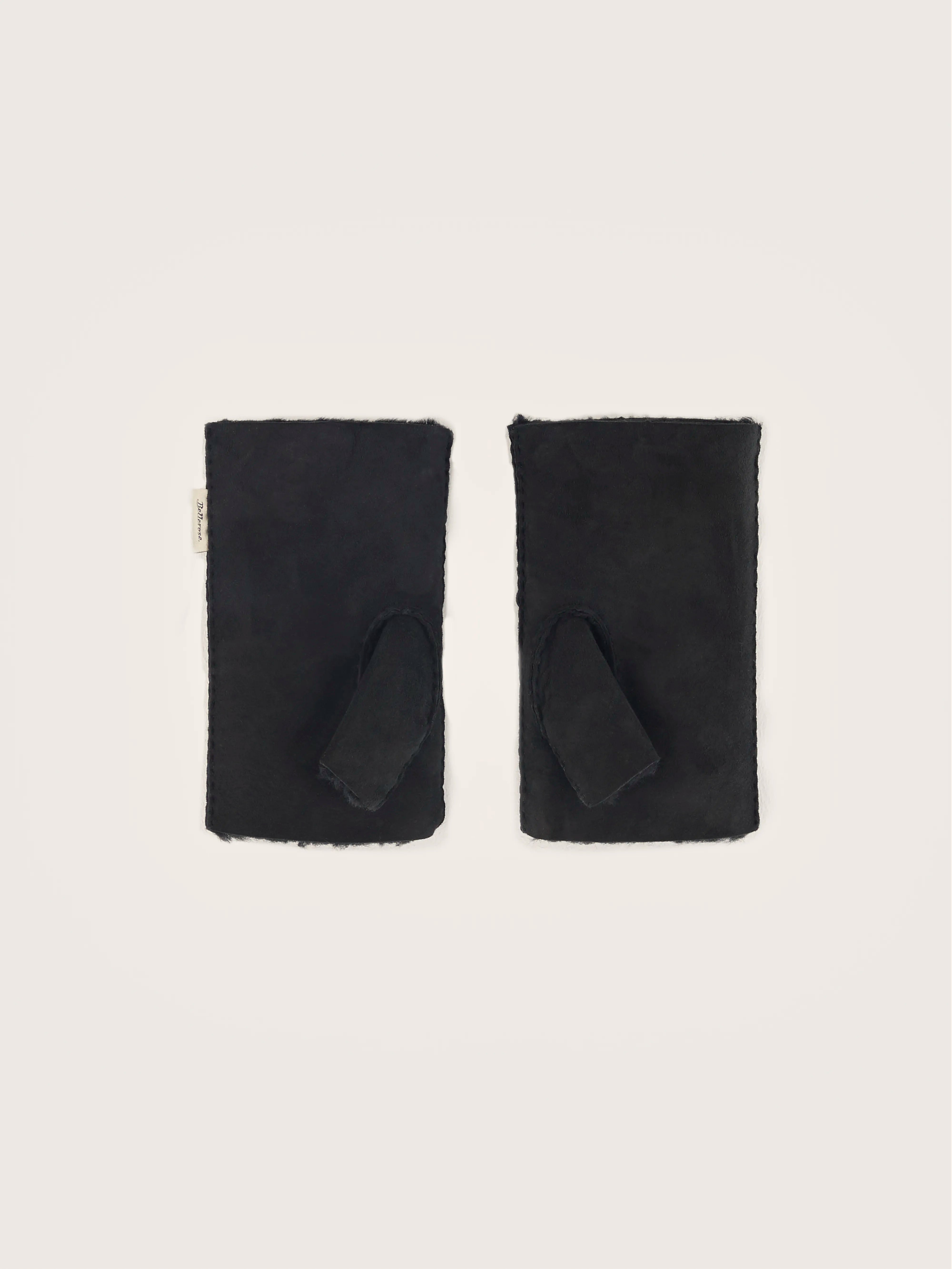 Gants En Cuir Manhok - Black Pour Femme | Bellerose