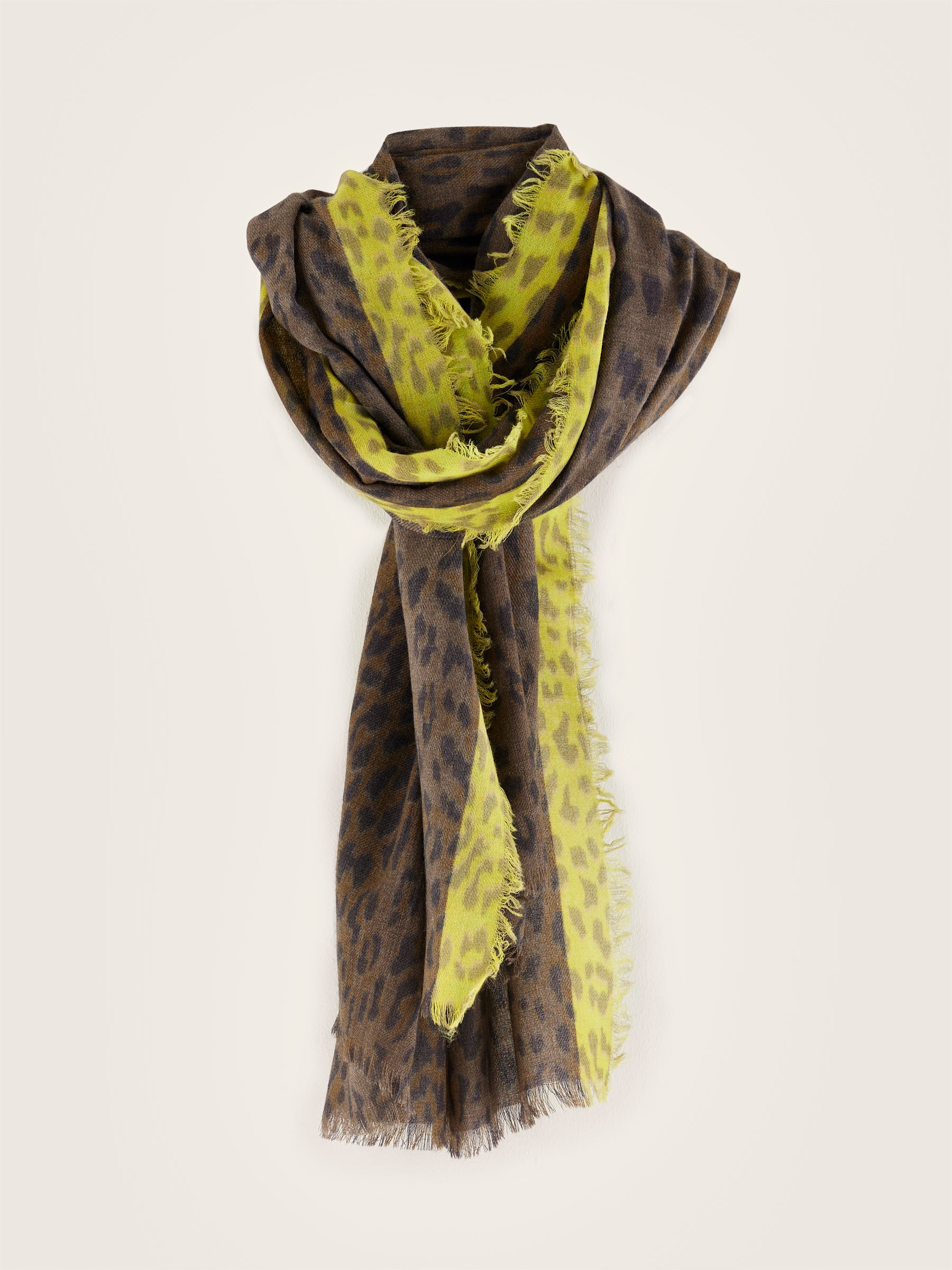 Sowyx Weaved Scarf - Coffee / Fluo For Women | Bellerose