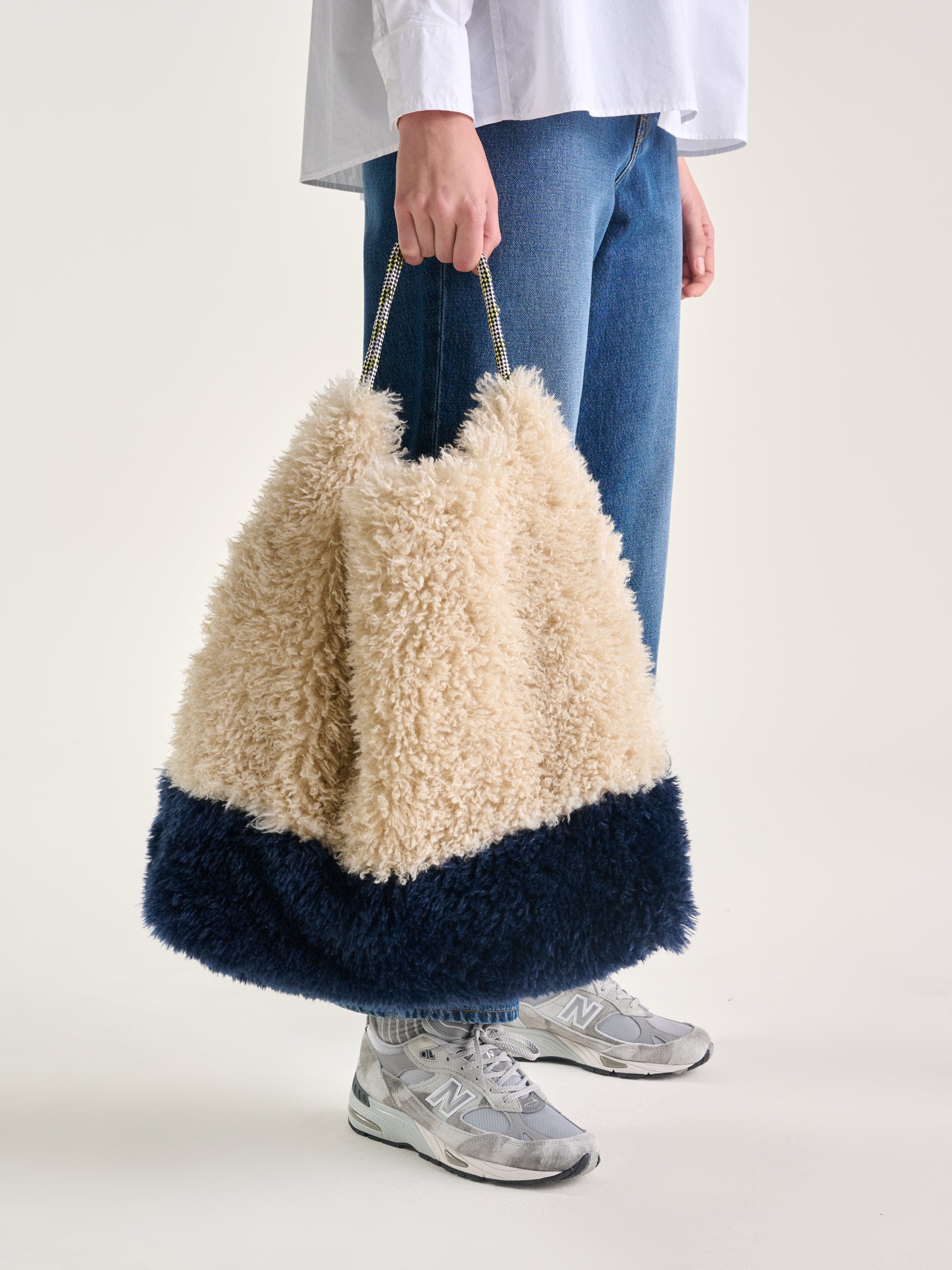 Helado Shoulder Bag - Cream / Naval For Women | Bellerose