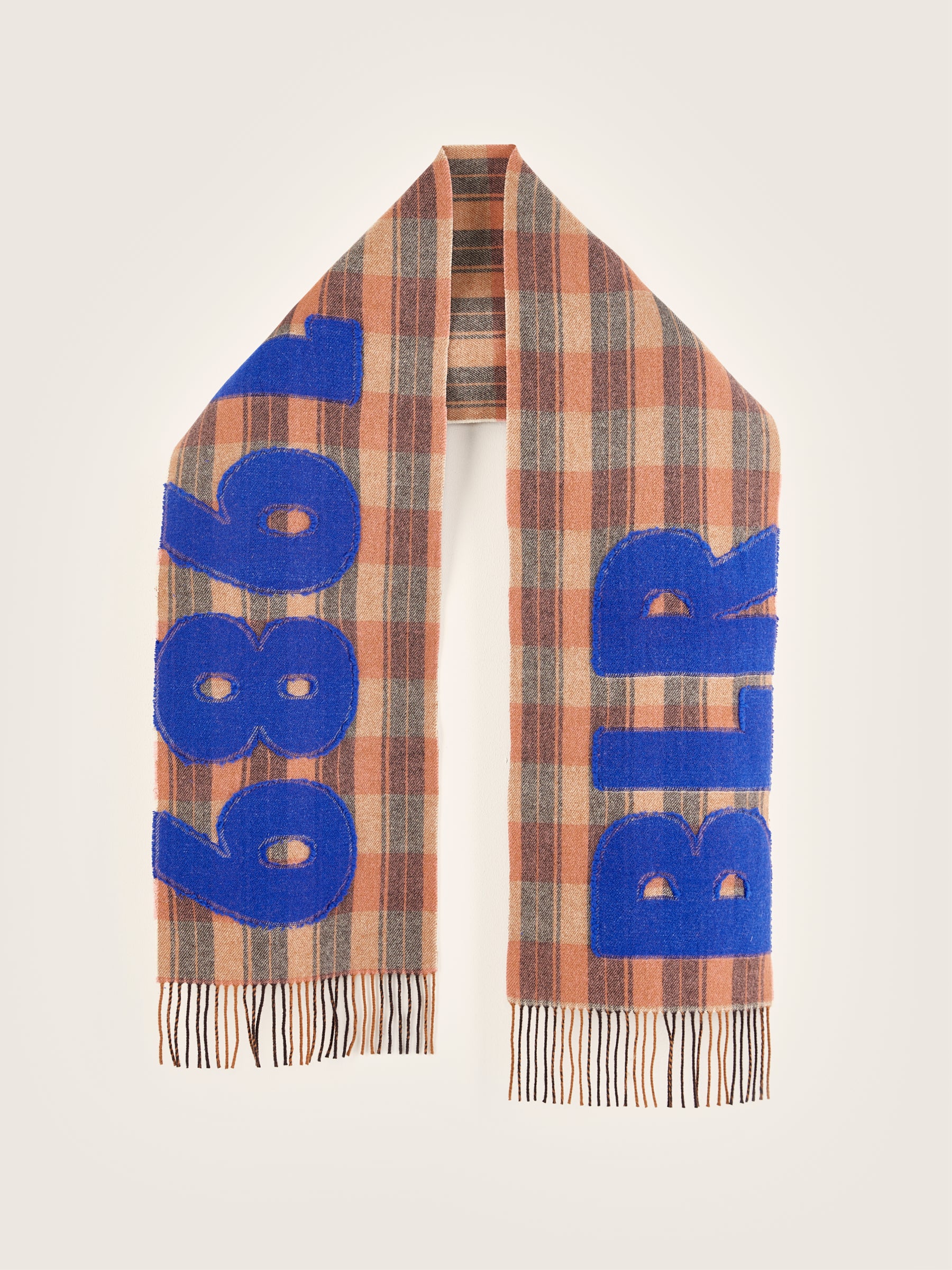 Mut Tartan Scarf - Cornflakes / Lazuli For Women | Bellerose