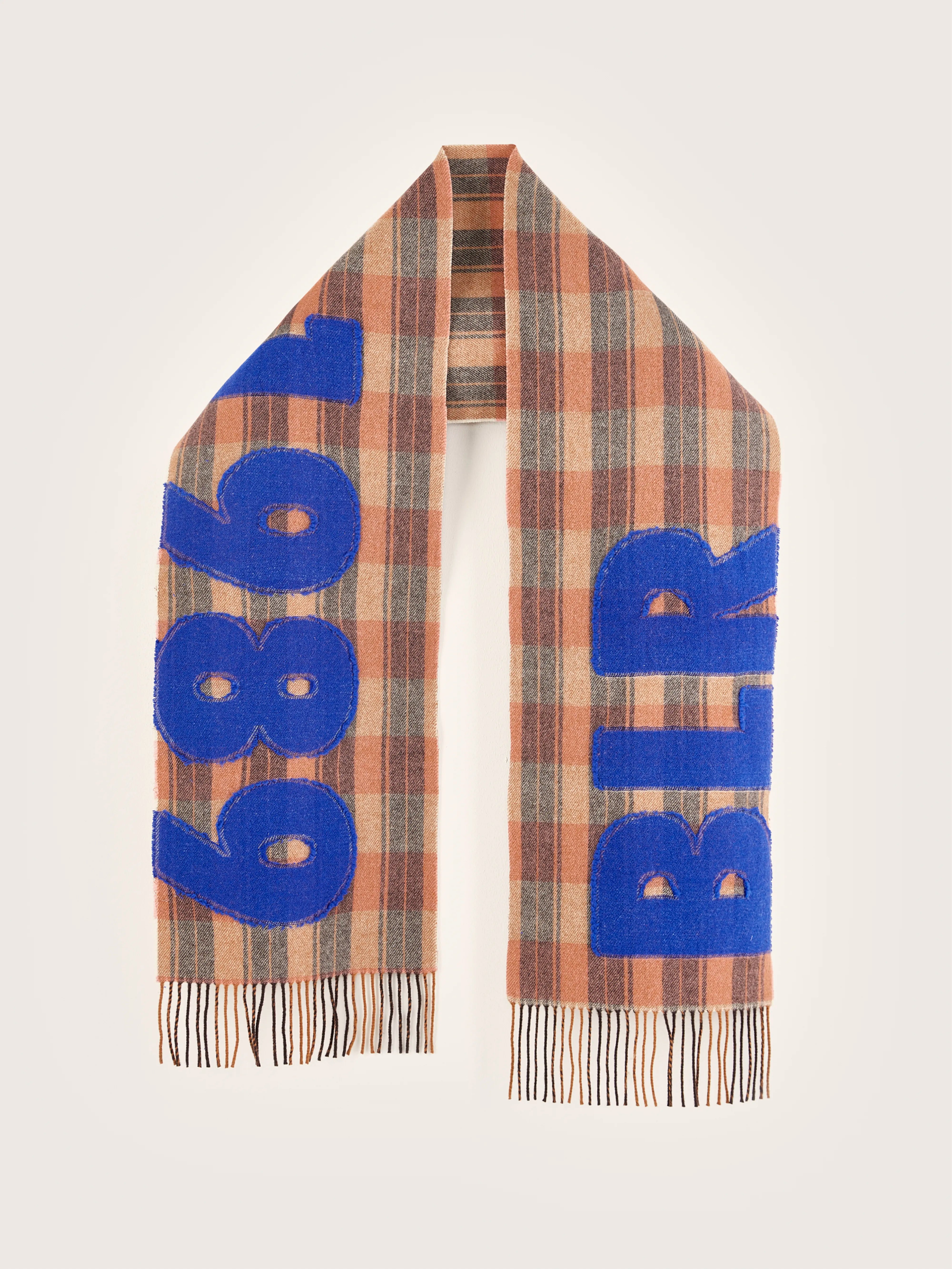 Mut Tartan Scarf - Cornflakes / Lazuli For Women | Bellerose