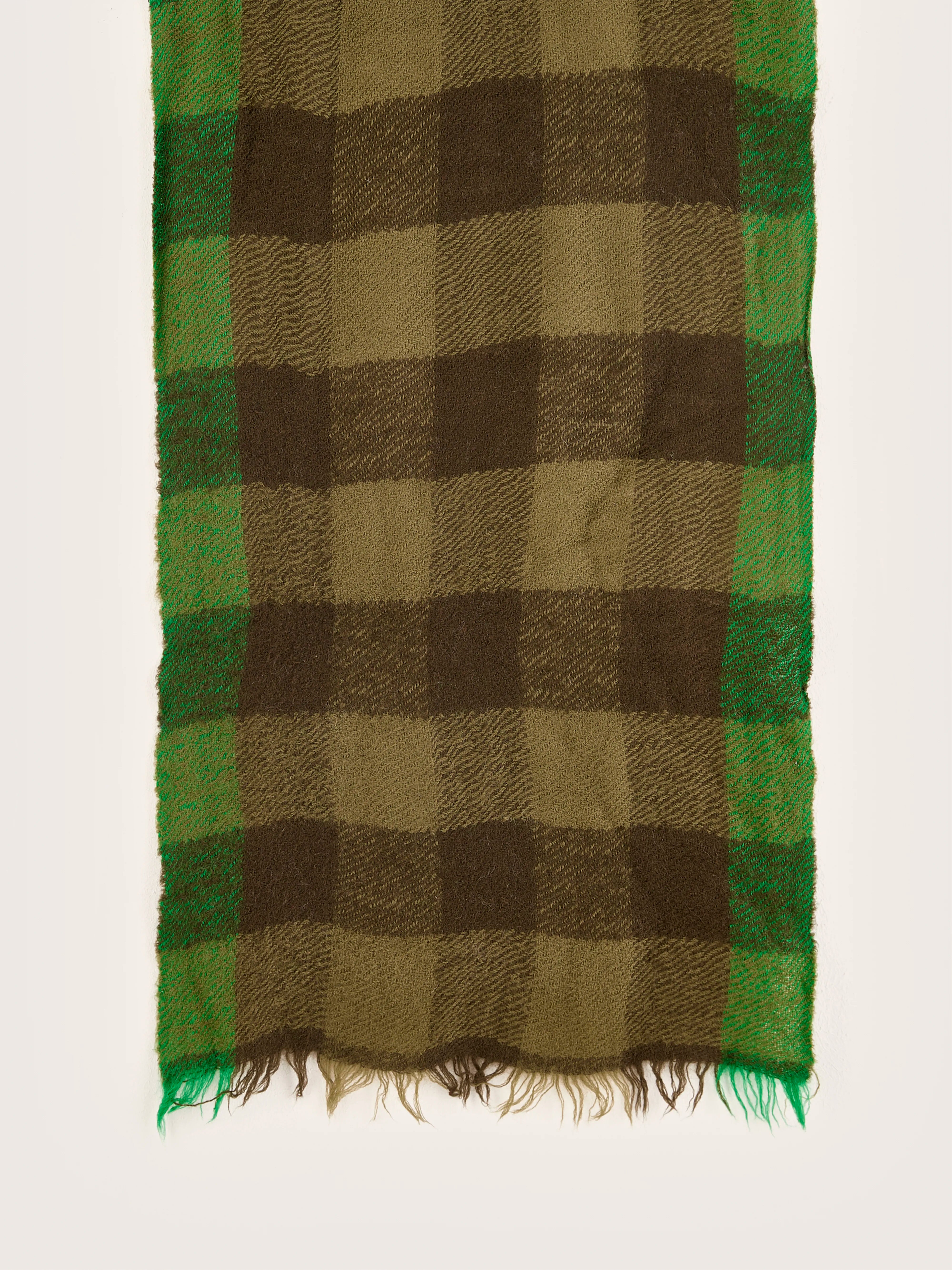 Sidiki Checked Scarf - Jeep / Moss For Women | Bellerose