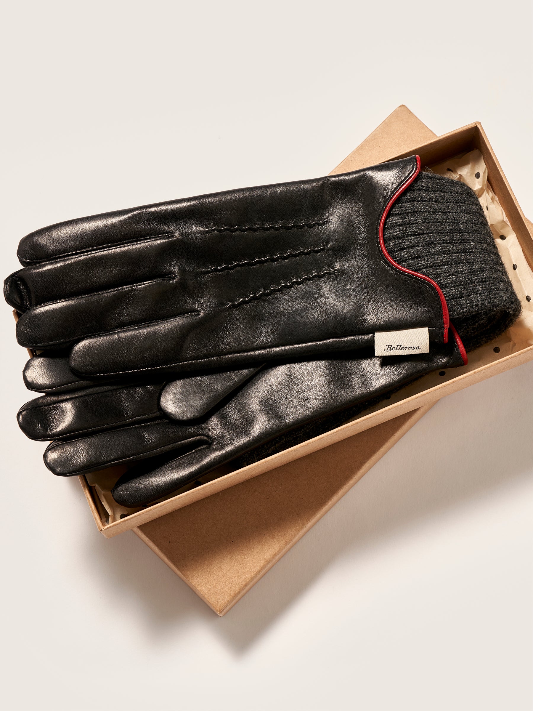 Gants En Cuir Gia - Black Pour Femme | Bellerose