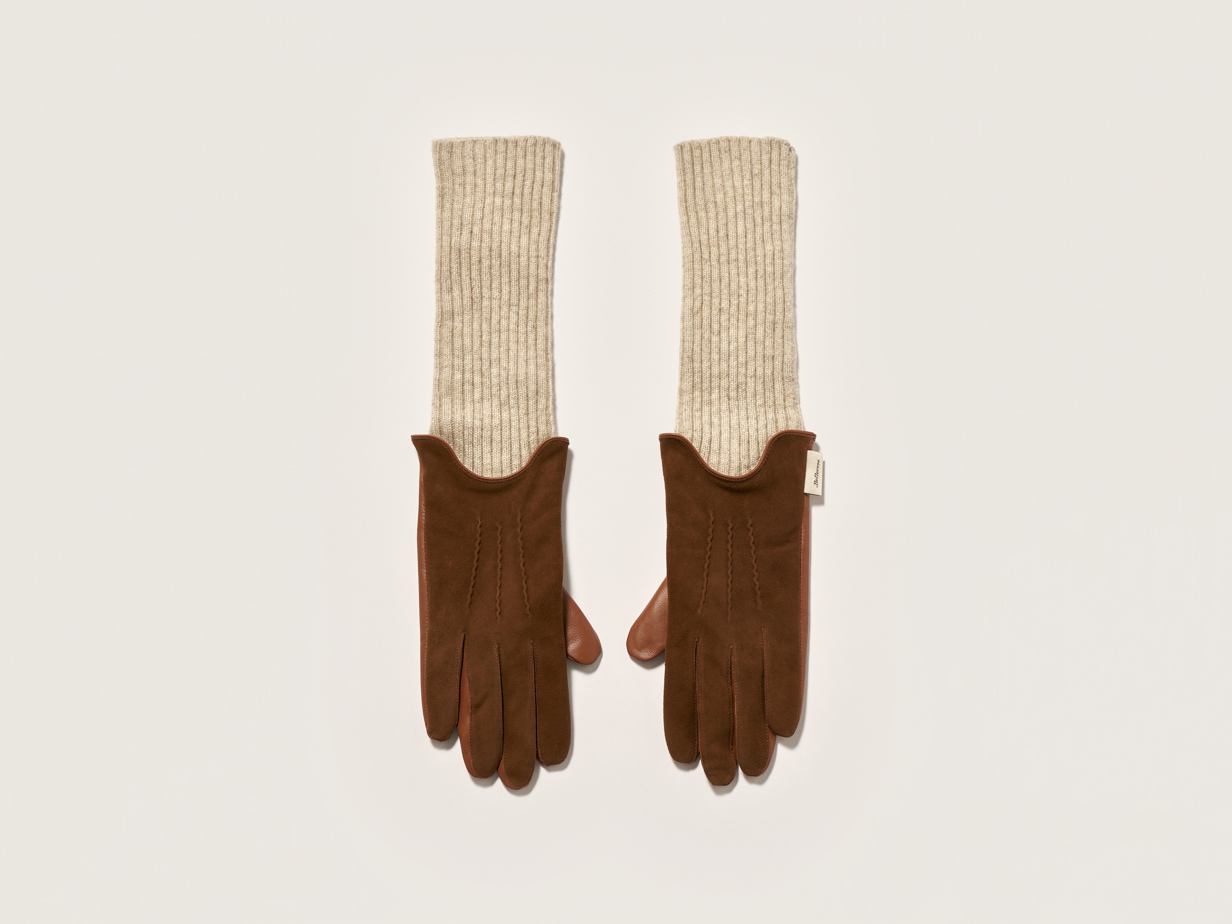 Gia leather gloves (242 / W / MAHOGANY)