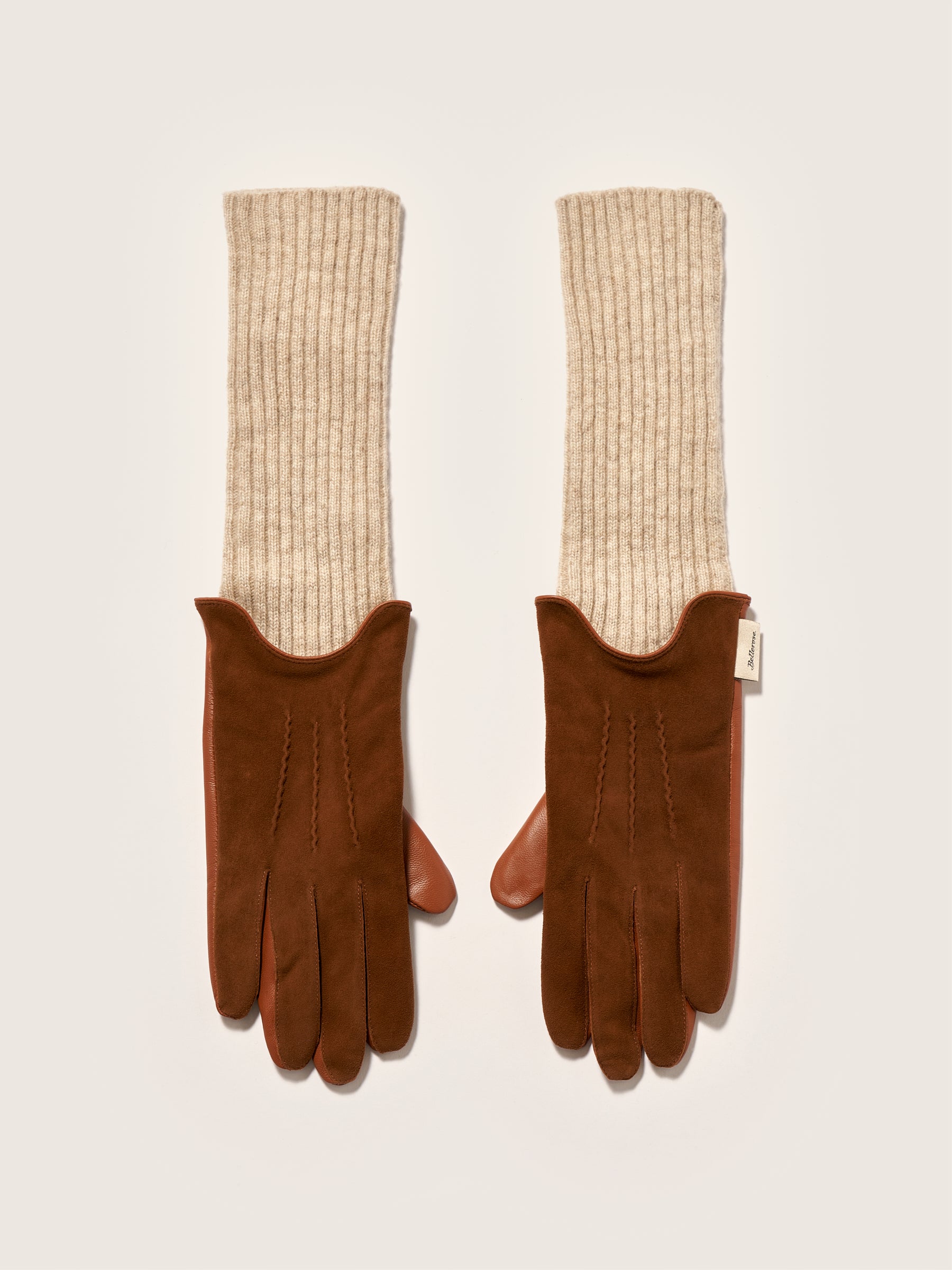 Gants En Cuir Gia - Mahogany Pour Femme | Bellerose