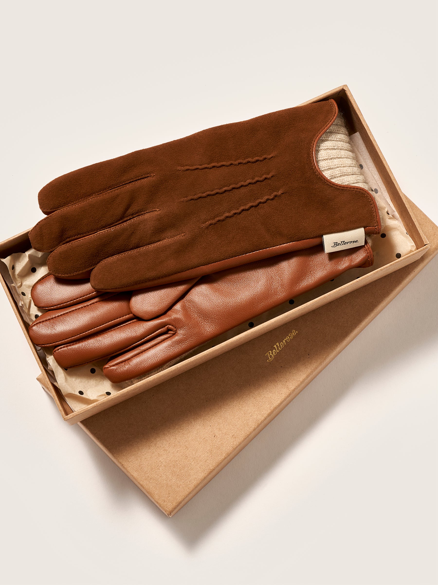 Gia Leather Gloves - Mahogany For Women | Bellerose