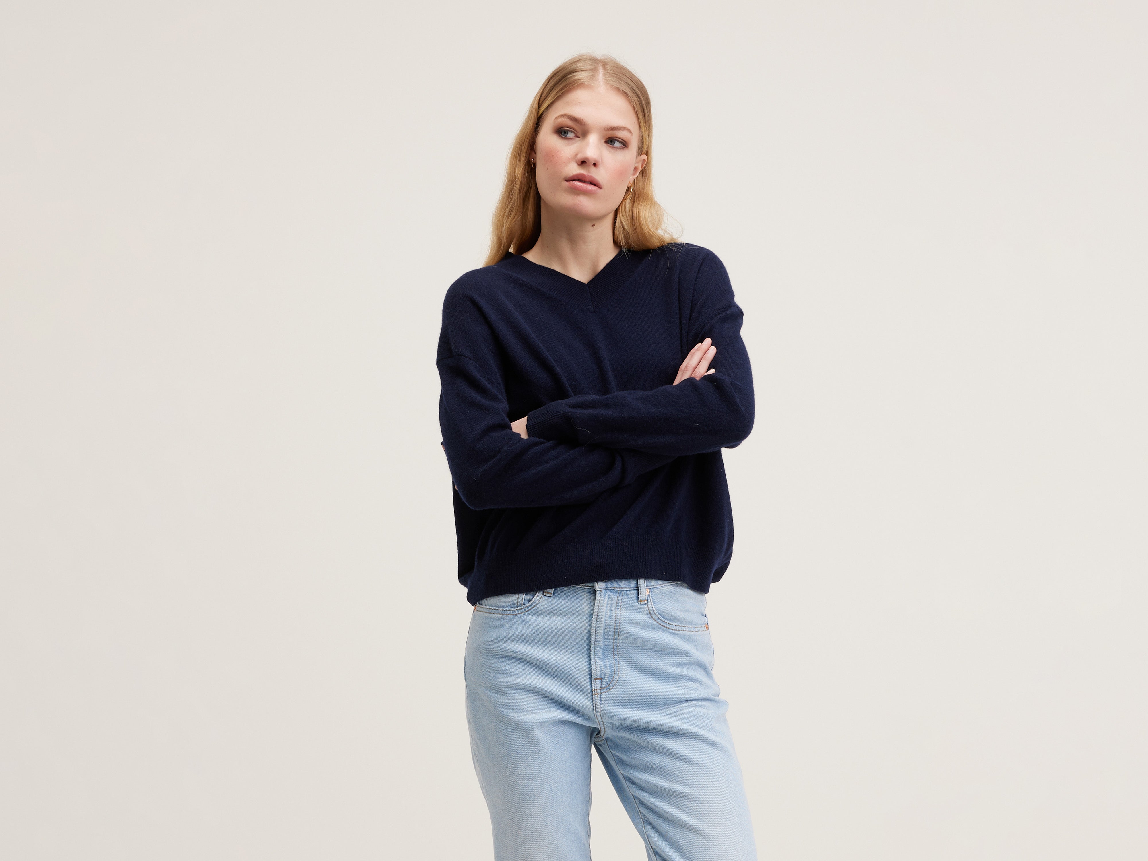 Slax cashmere sweater (242 / W / NAVY)