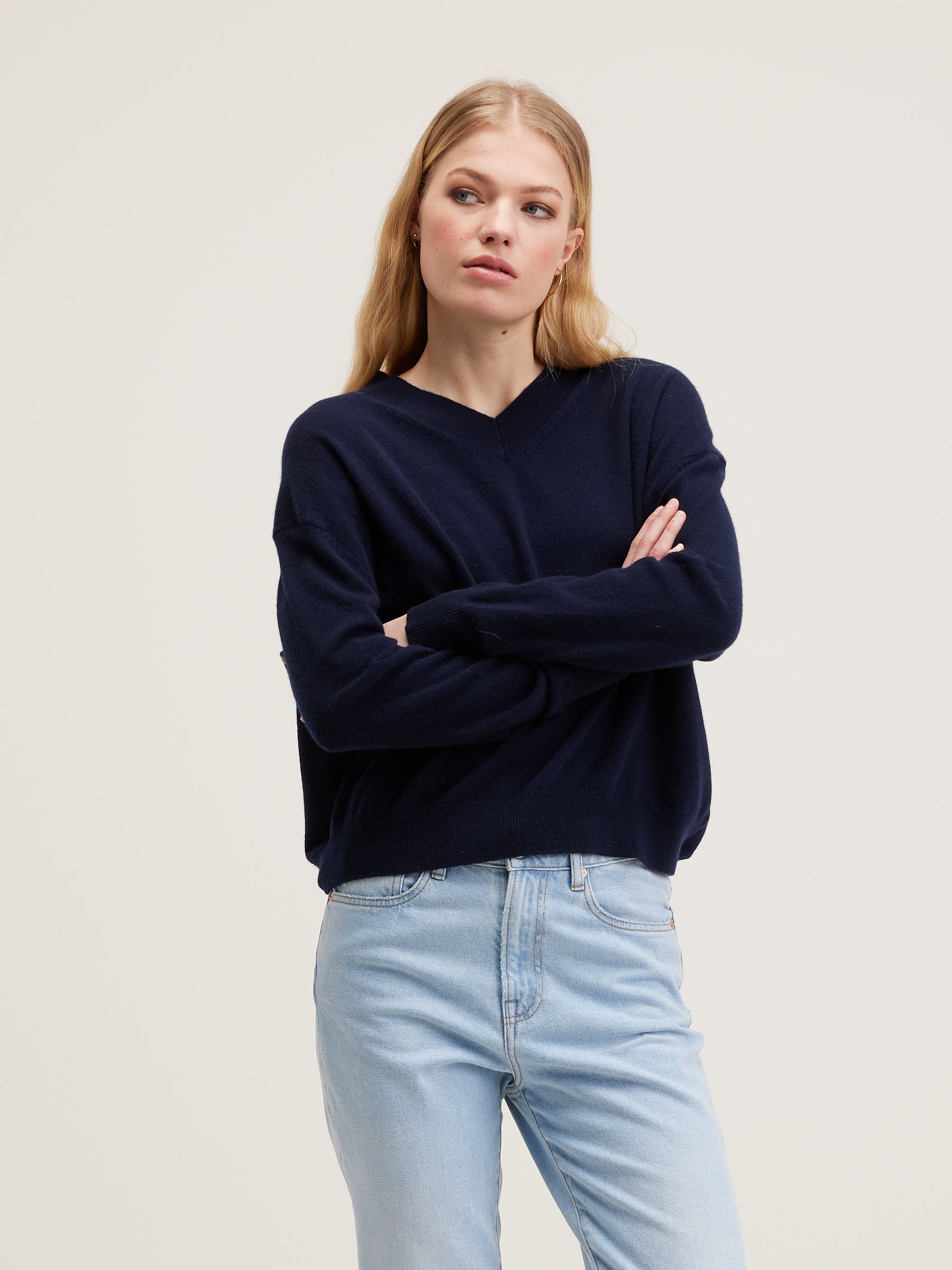 Slax Cashmere Sweater - Navy For Women | Bellerose