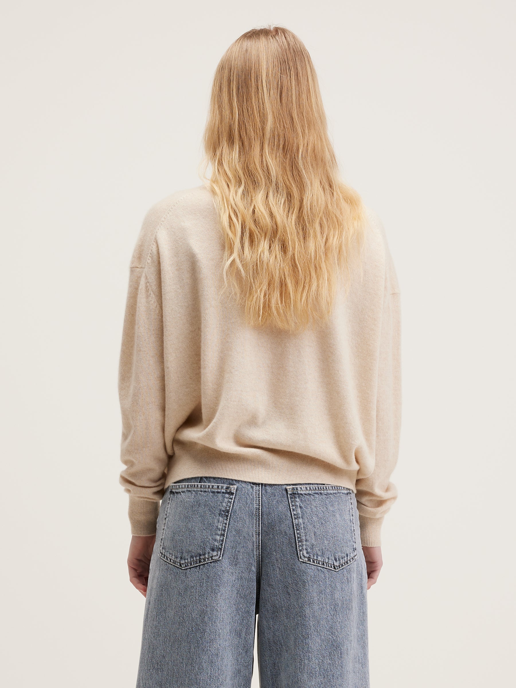 Slax Cashmere Sweater - Oatmeal For Women | Bellerose