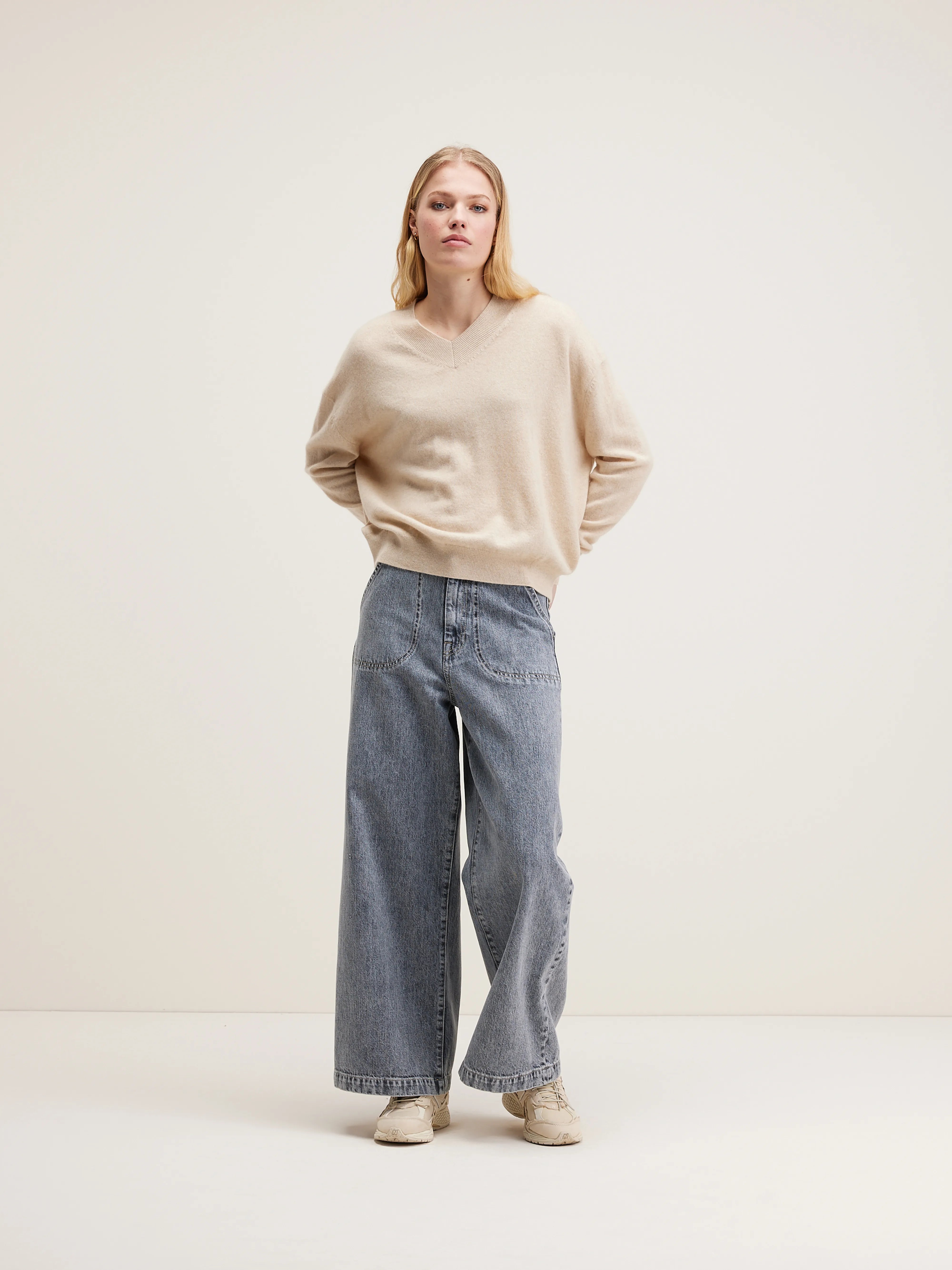 Slax Cashmere Sweater - Oatmeal For Women | Bellerose