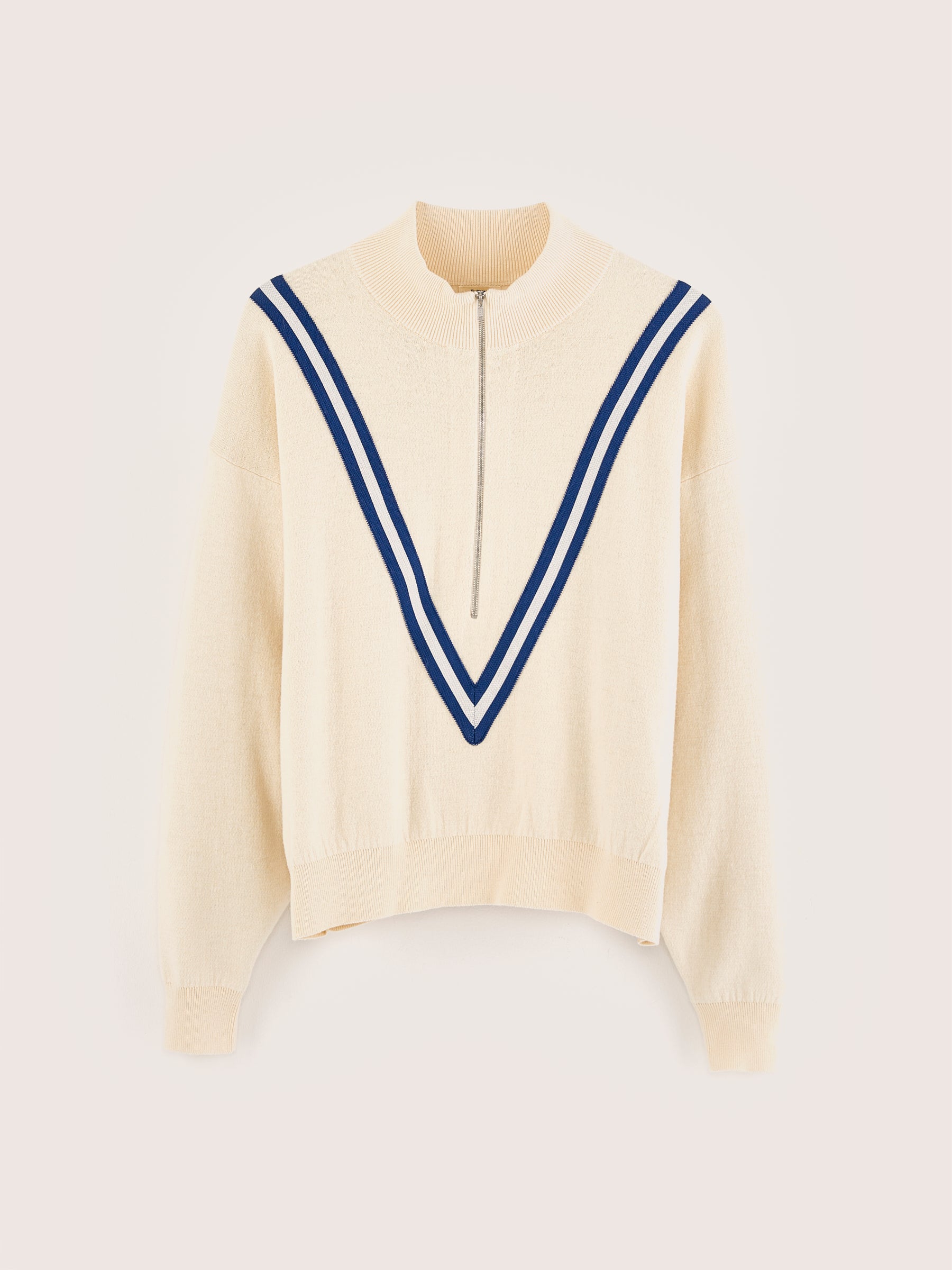 Goppo zip-up sweater (242 / W / MILKY WAY)