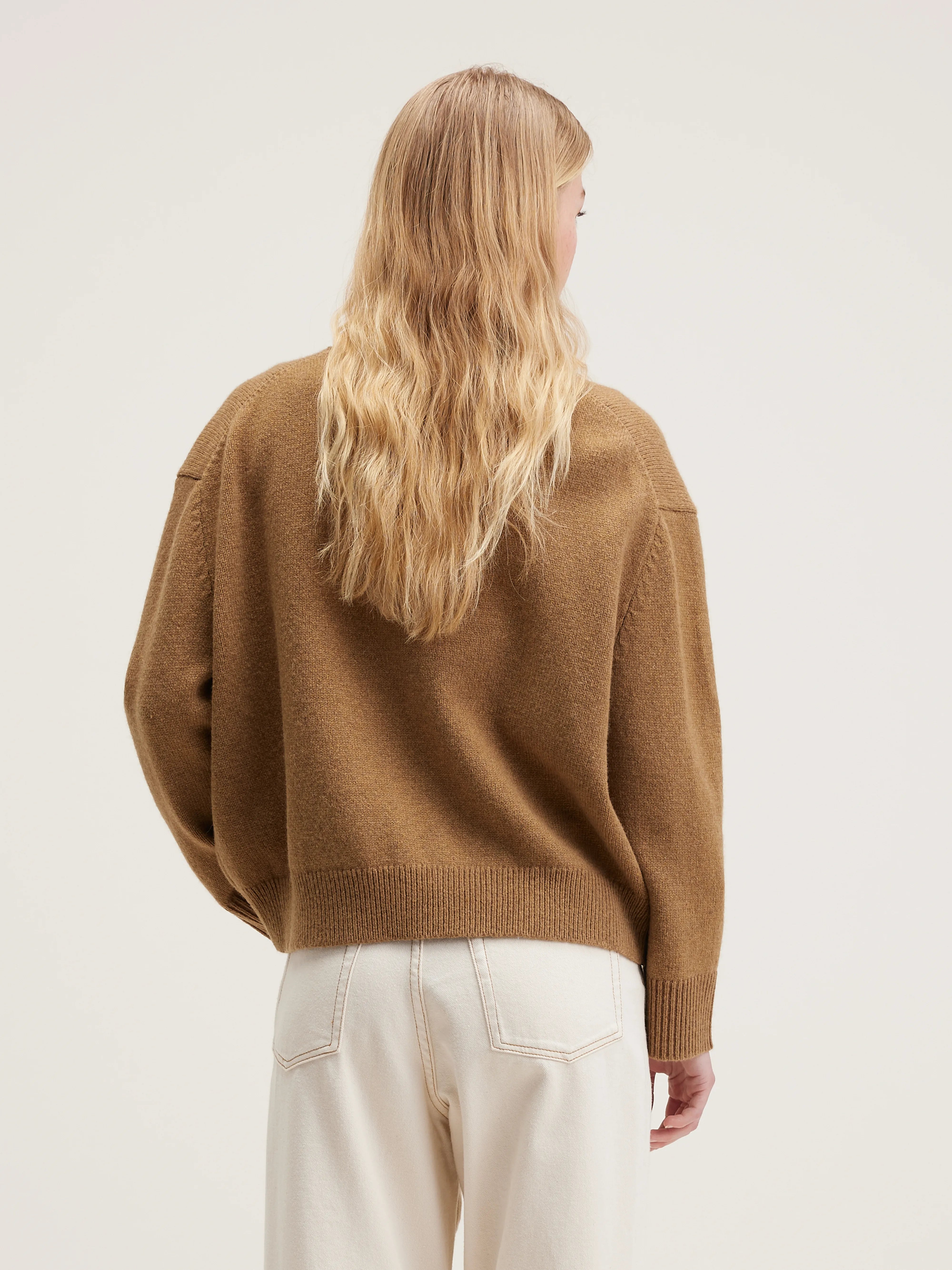 Cardigan Boxy Gaddin - Tan Pour Femme | Bellerose