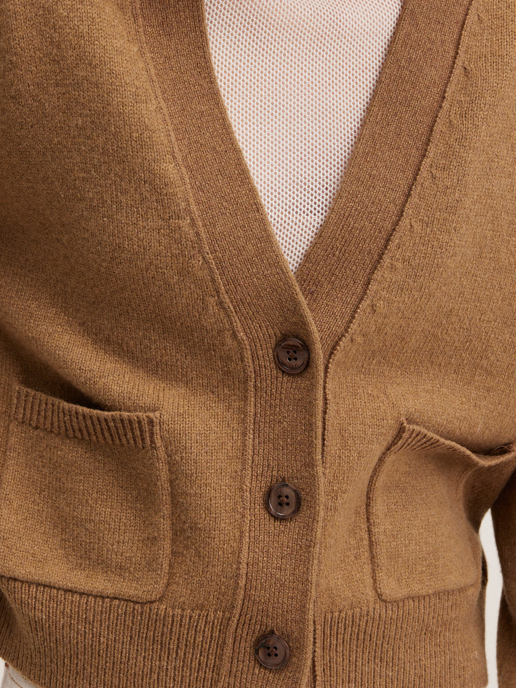 Gaddin Boxy Cardigan - Tan Voor Dames | Bellerose